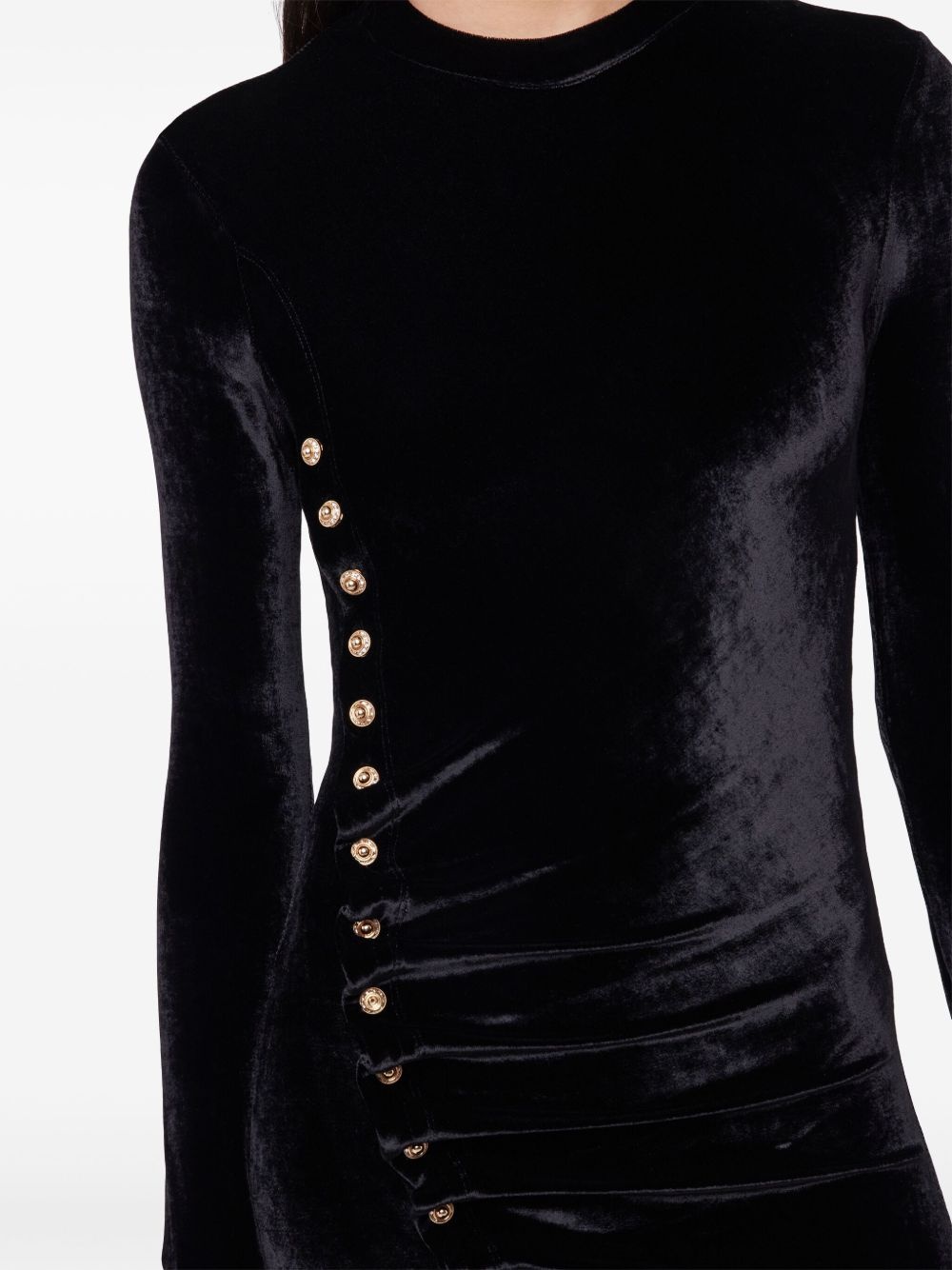 draped velvet maxi dress - 6
