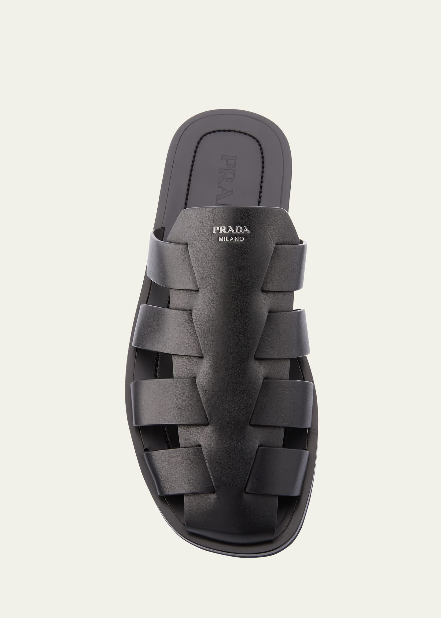 Men's Leather Fisherman Slide Sandals - 3