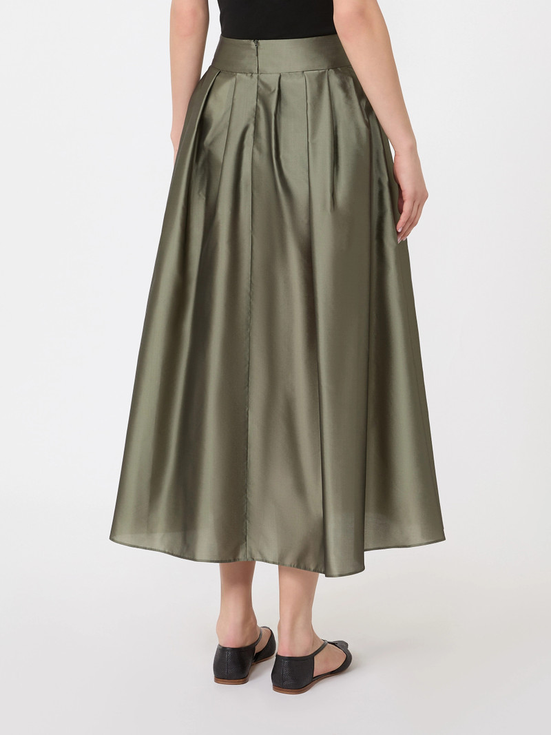 EFFETTO Pleated organza skirt - SAGE GREEN 4