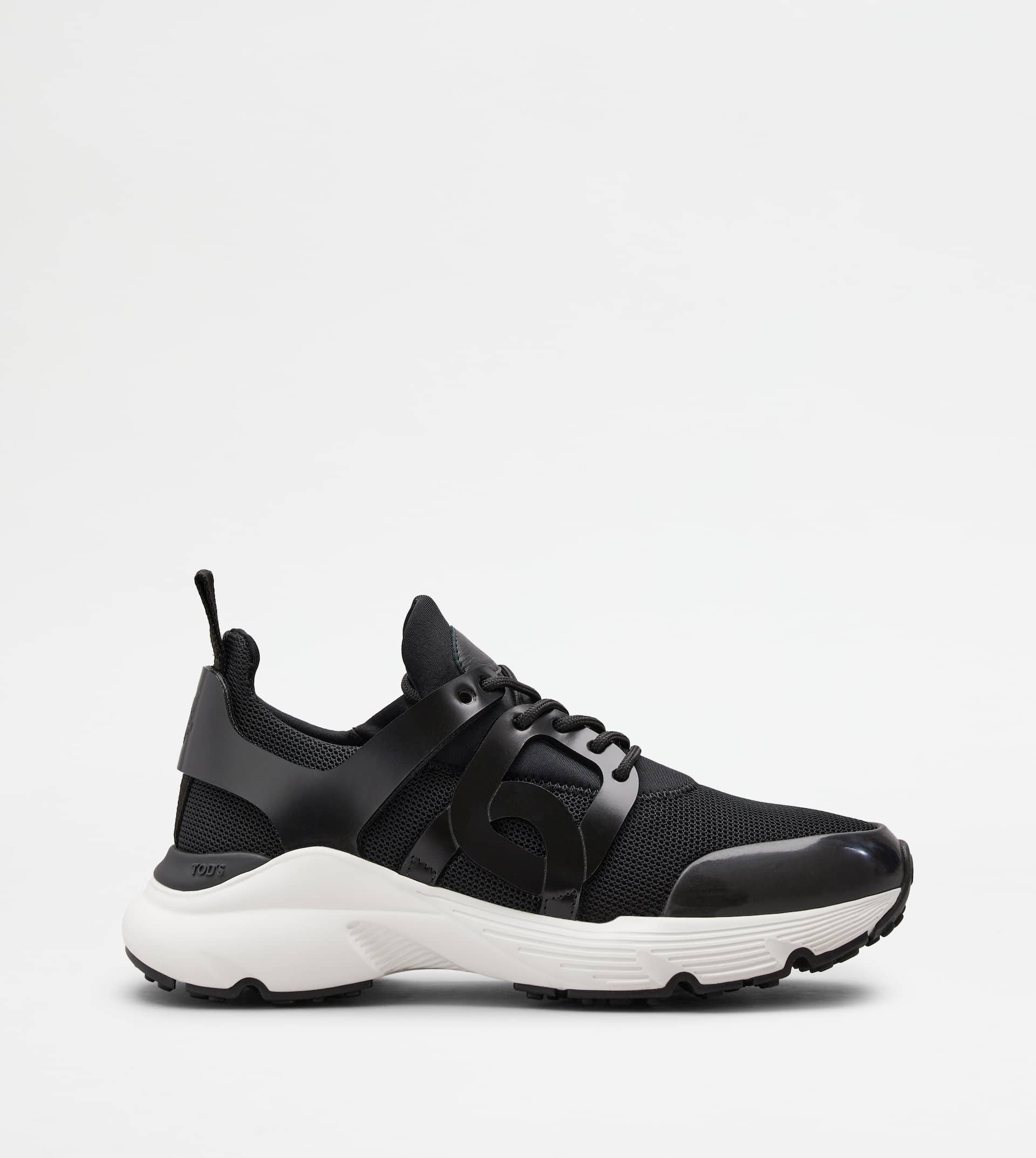 Tod#39;s logo-debossed leather sneakers - Black