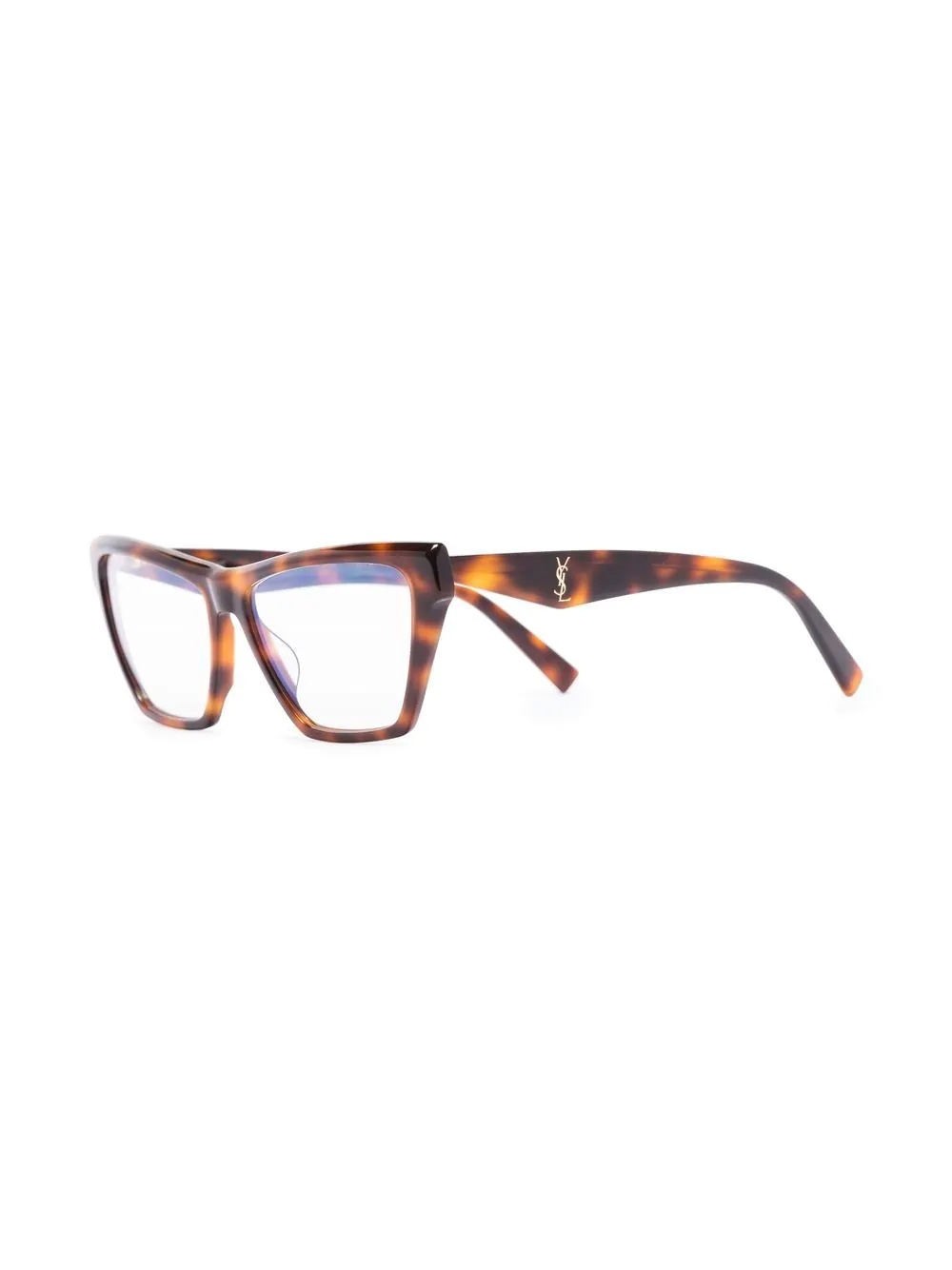 tortoiseshell-effect cat eye-frame glasses - 2