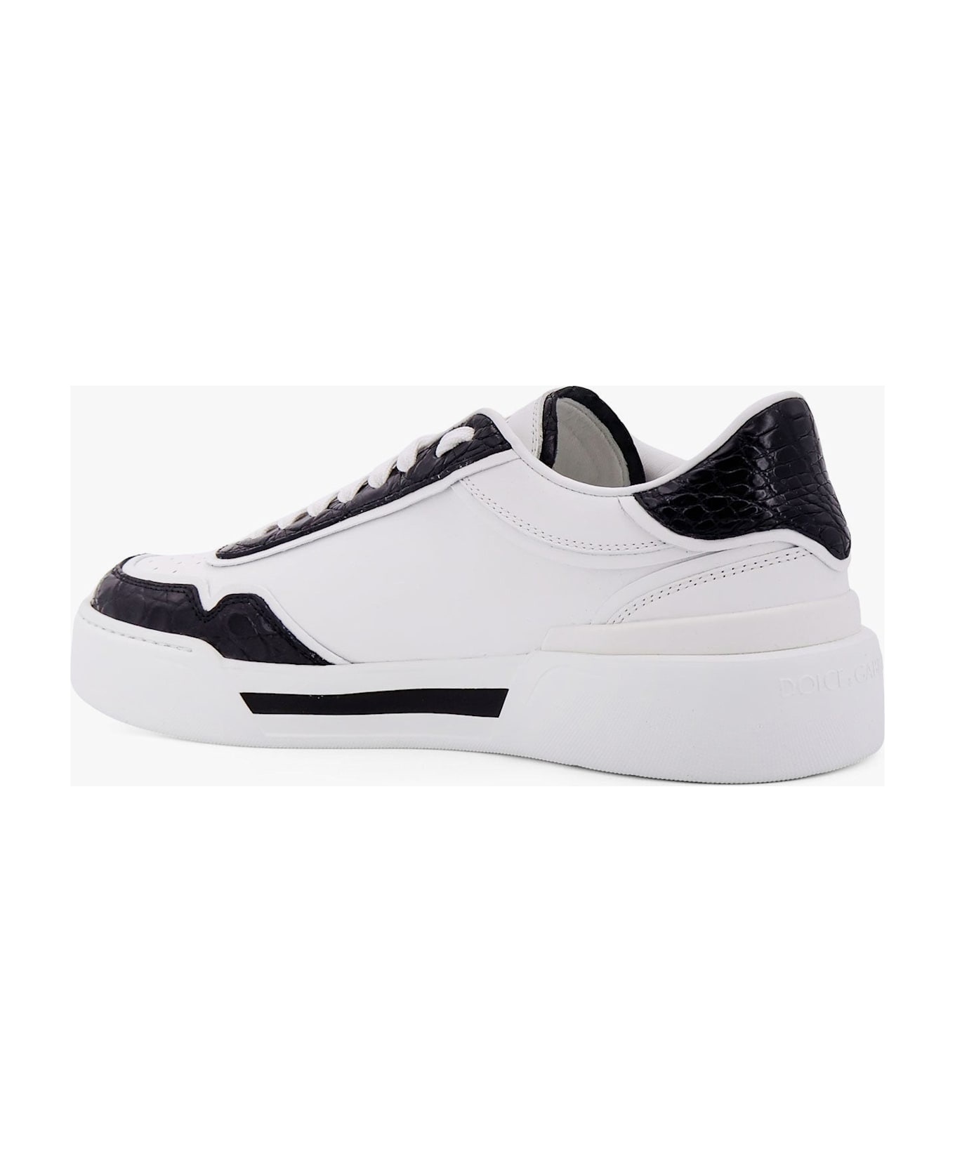 New Roma Leather Sneakers With Crocodile Details - 3