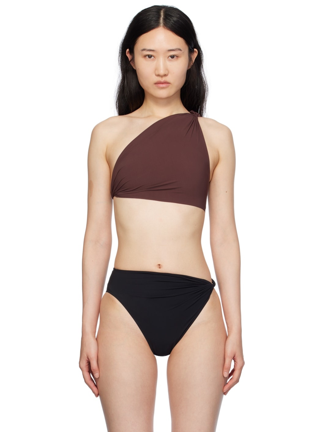 Burgundy Twist Bikini Top - 1