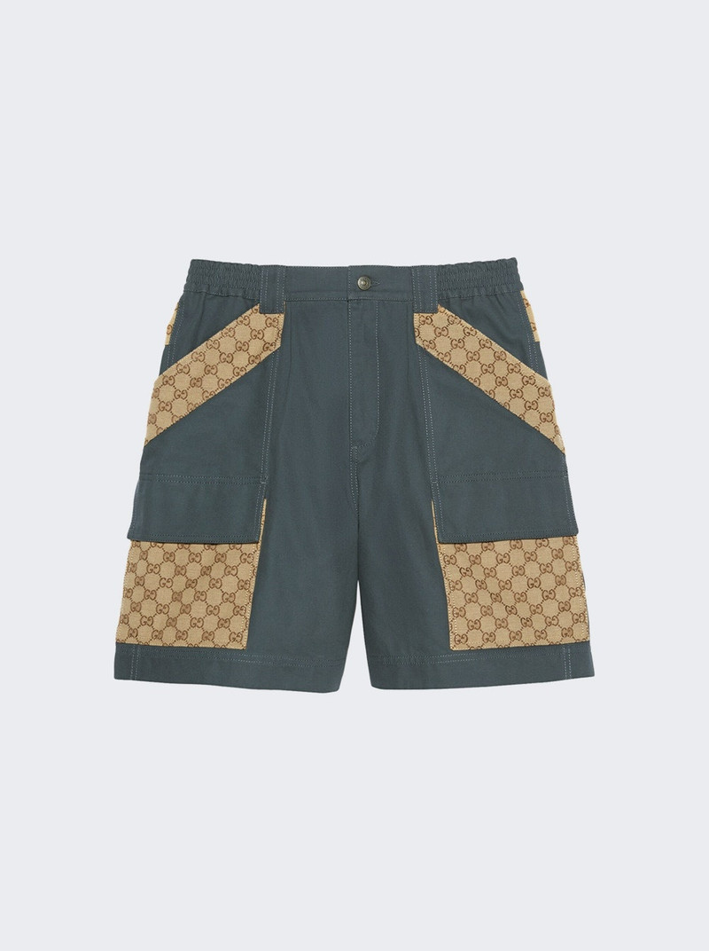Cotton Canvas Shorts Dark Grey - 1