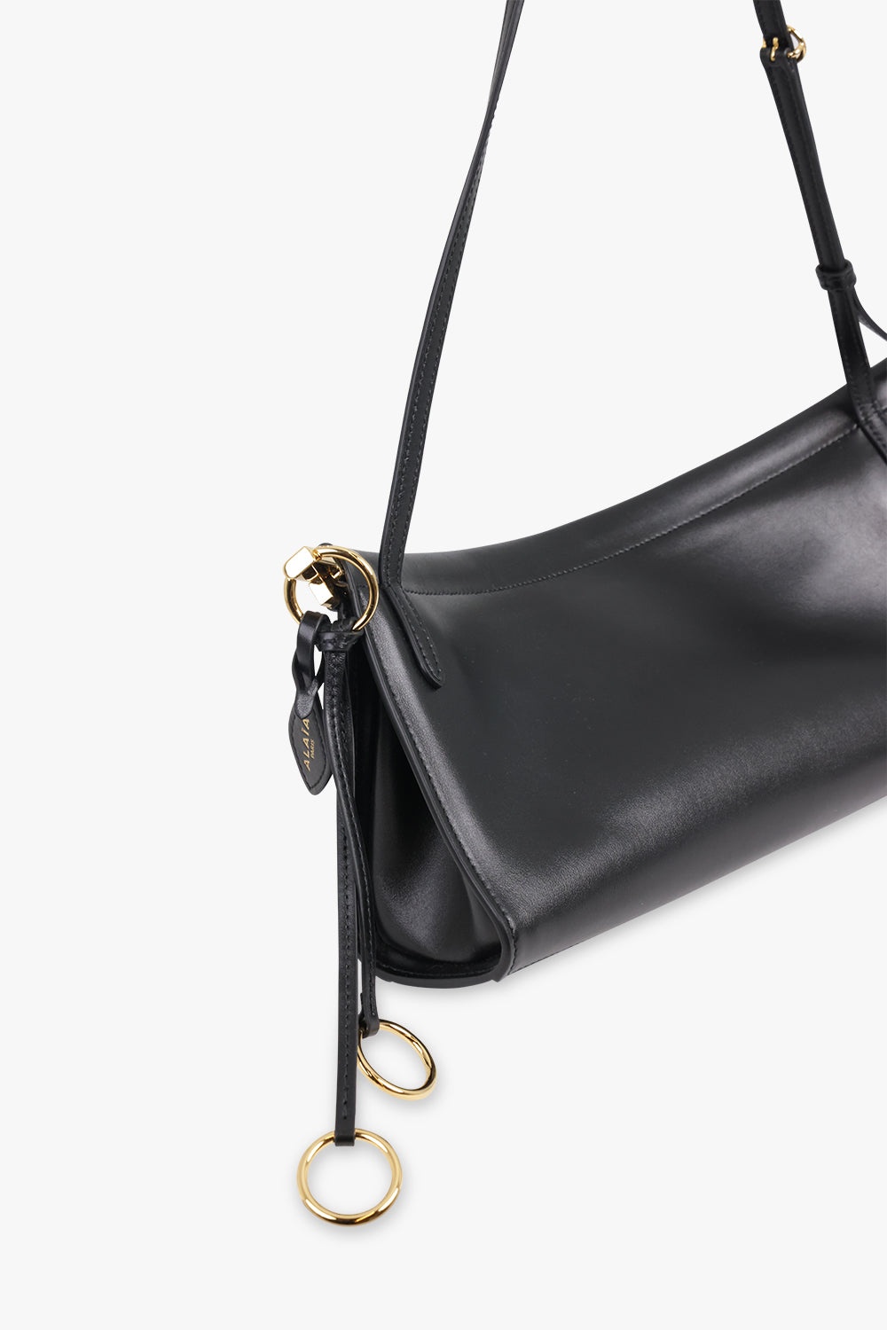 EAST/WEST MEDIUM BAGUETTE BAG | BLACK - 4