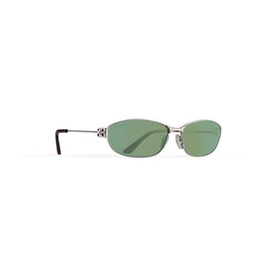 BALENCIAGA Mercury Oval Sunglasses  in Silver outlook