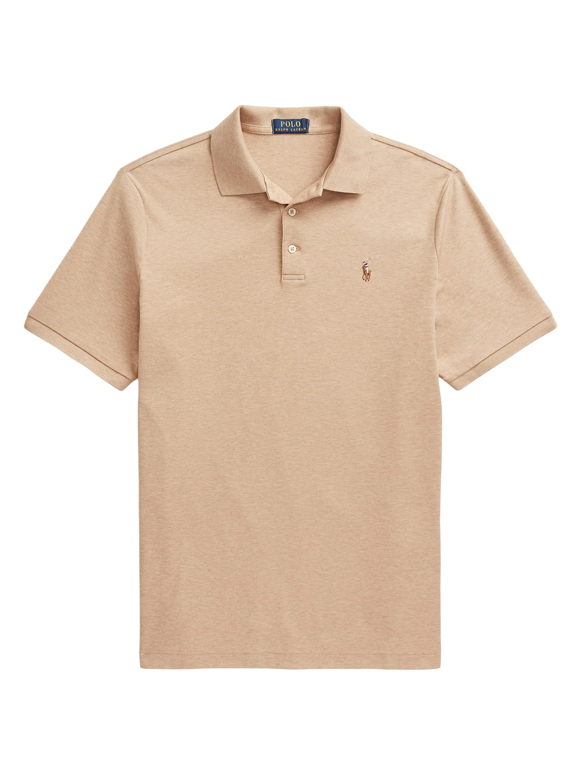 Men's Classic-Fit Pima Cotton Polo Shirt - Classic Camel Heather - 1