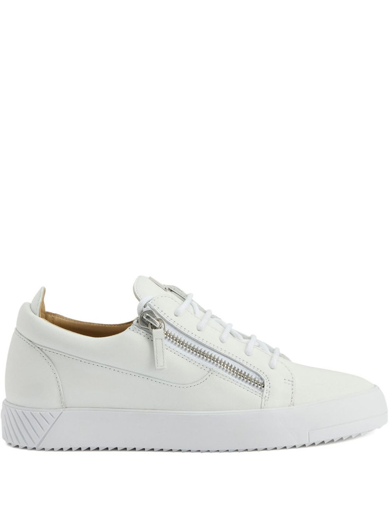 Frankie zip-detail lace-up sneakers 1
