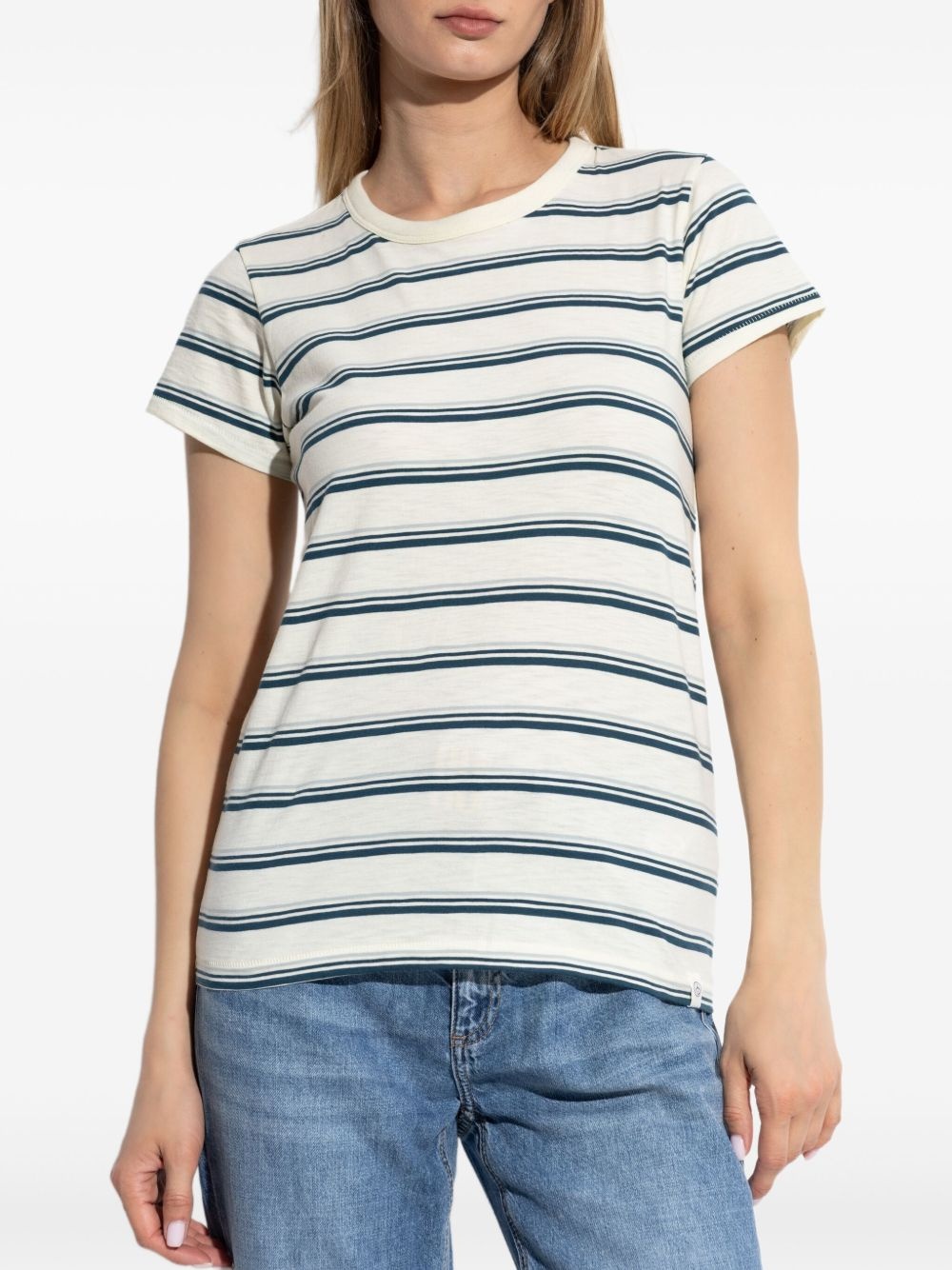 striped crew-neck T-shirt - 3