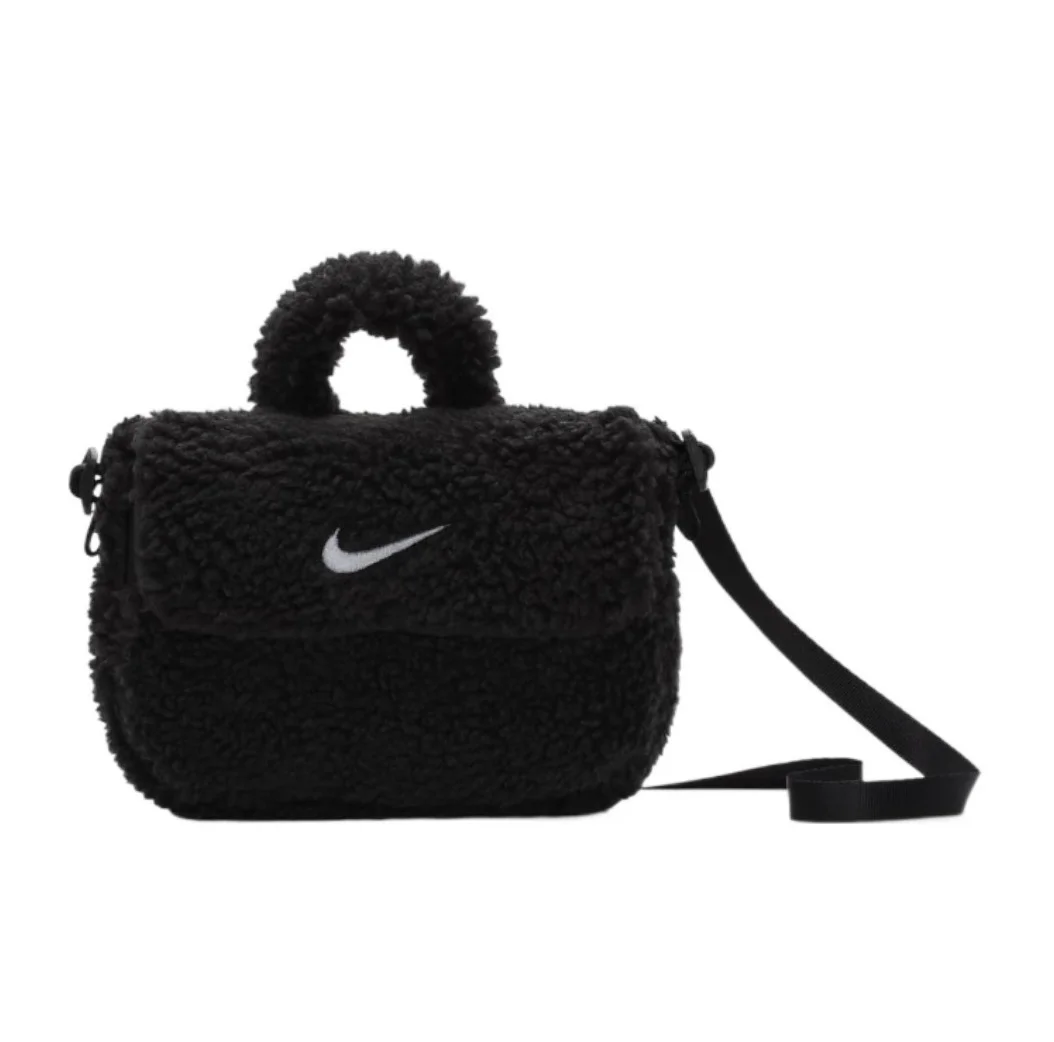 (WMNS) Nike Sportswear NSW Faux Fur Crossbody Bag 'Black' FB3039-010 - 1