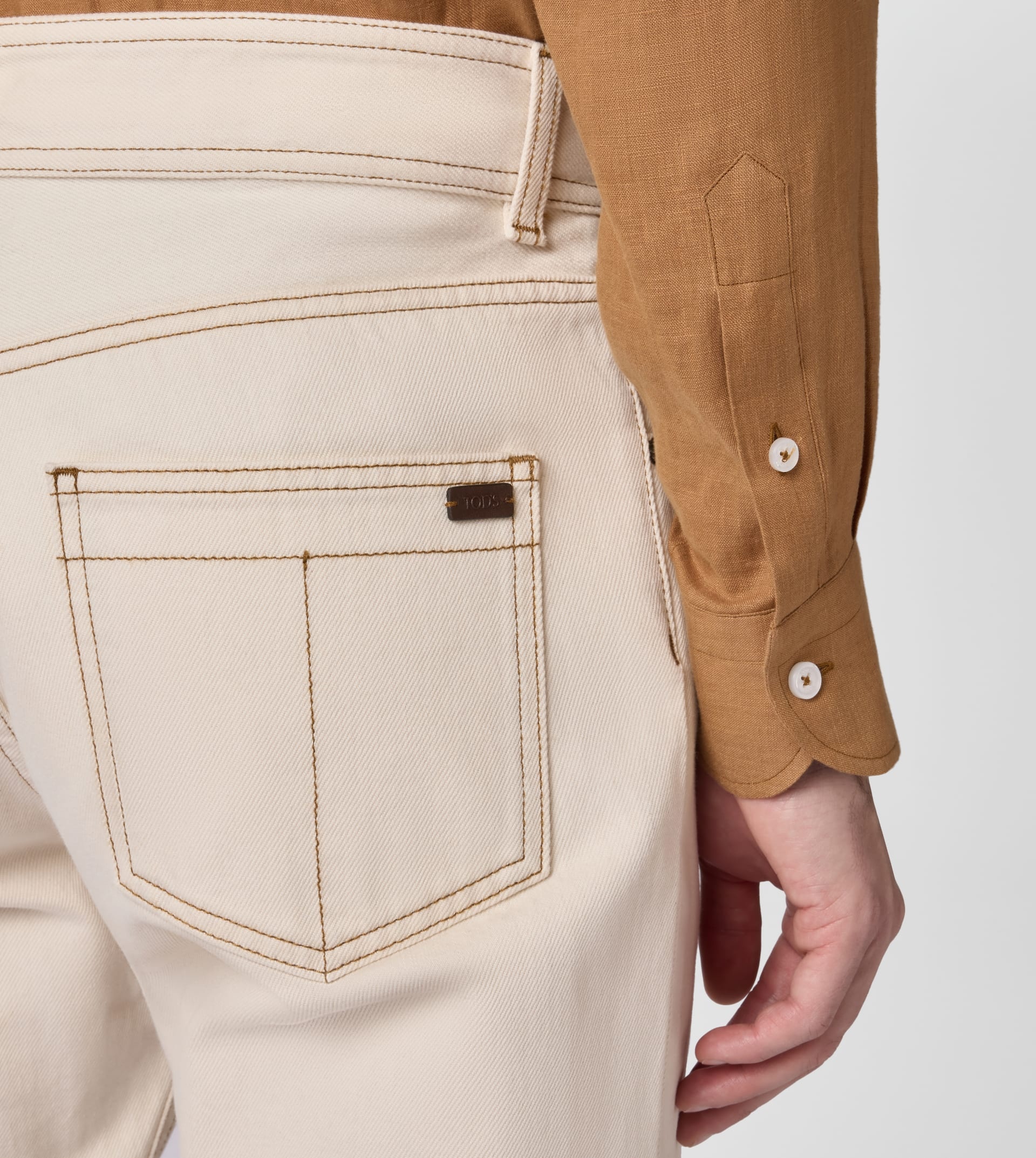 5 POCKET JEANS - BEIGE - 6