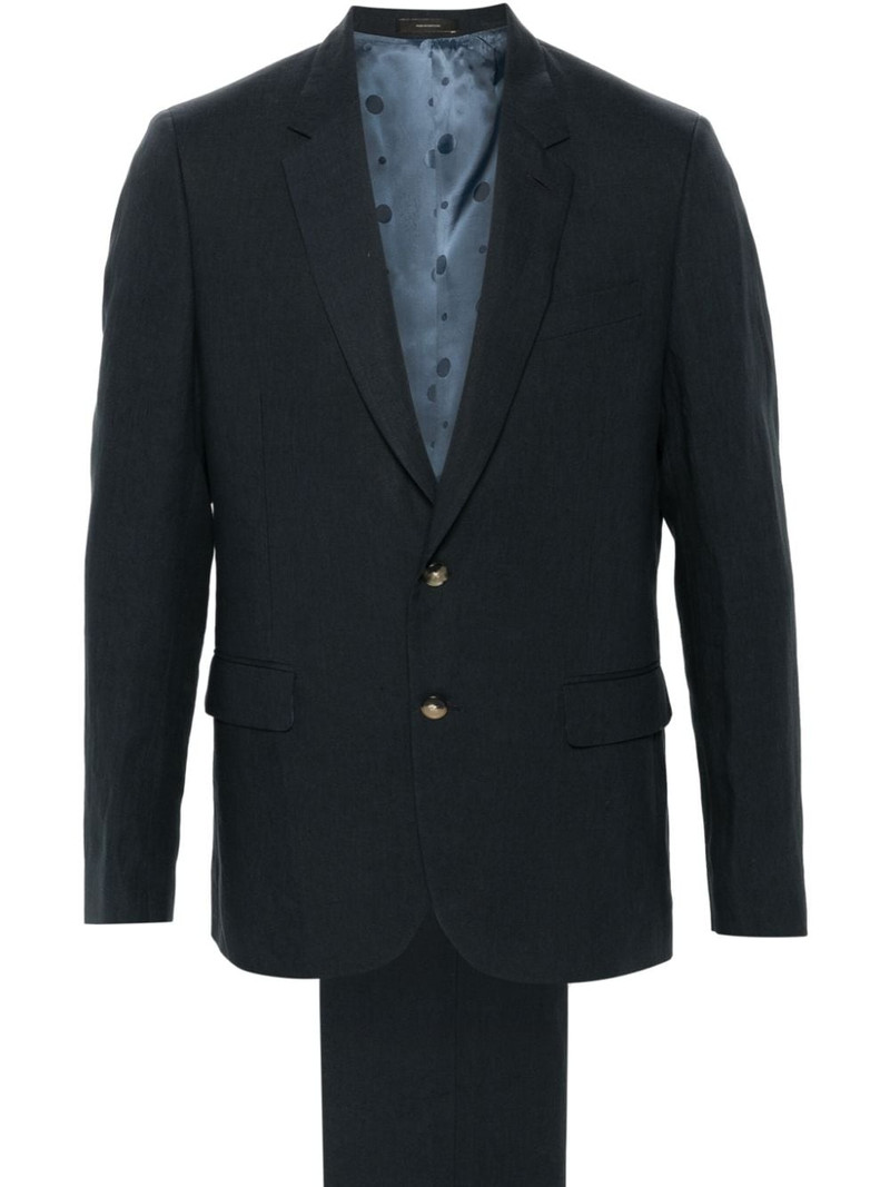 single-breasted linen suit 1