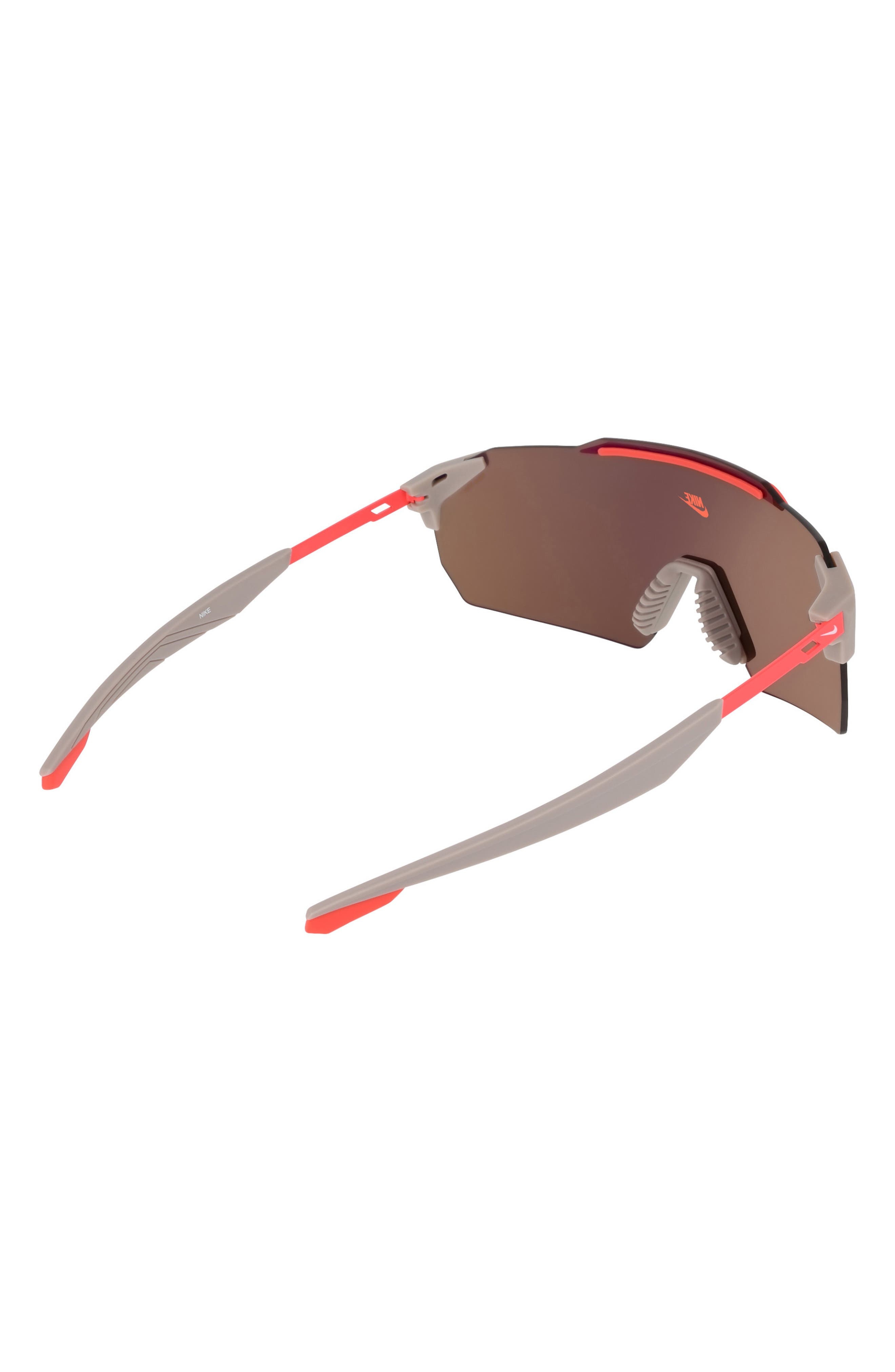 Nike Limitless 61mm Shield Sunglasses in College Grey /Orange Mirror at Nordstrom - 3