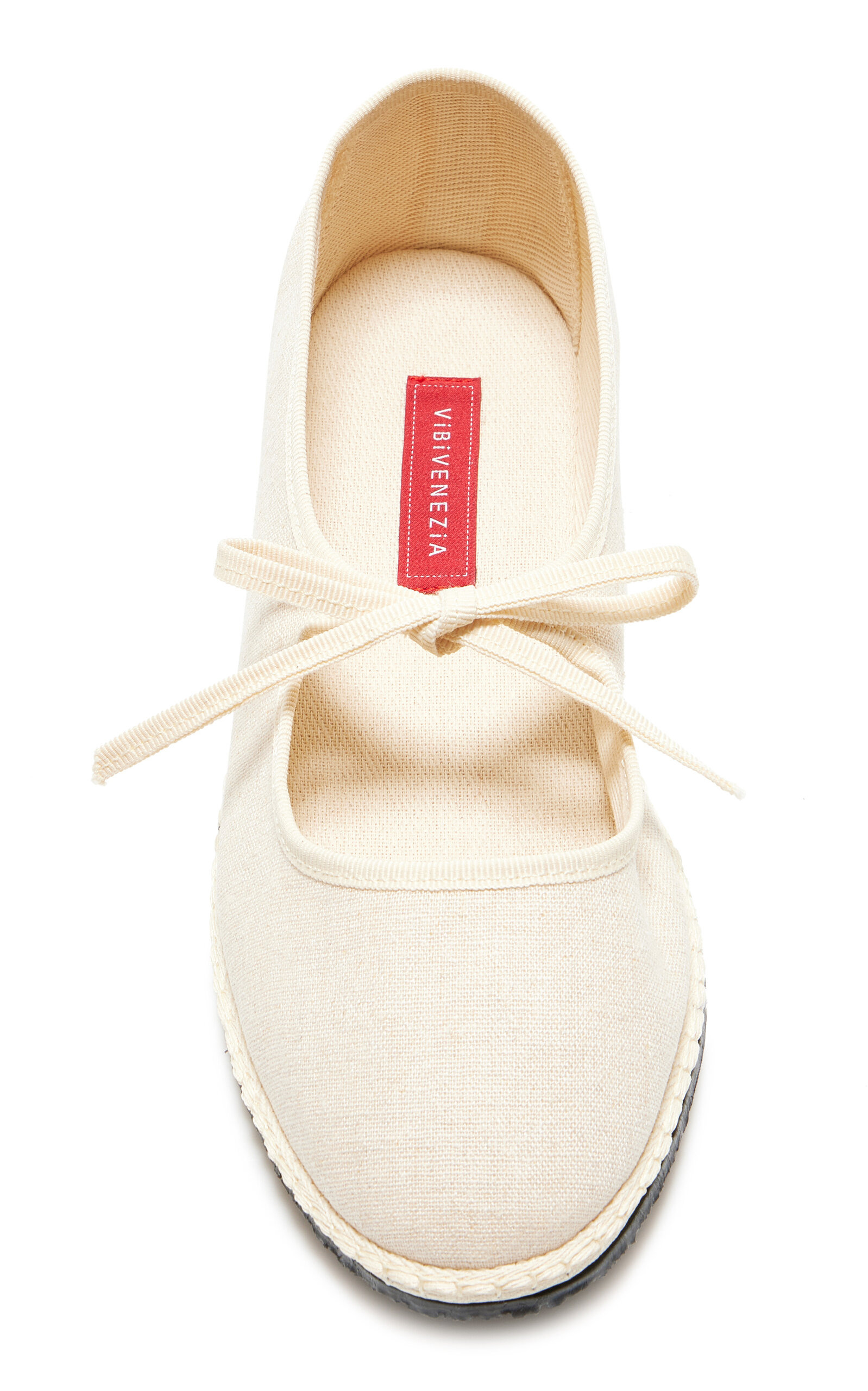Exclusive Brigitte Linen Mary Jane Flats neutral - 5