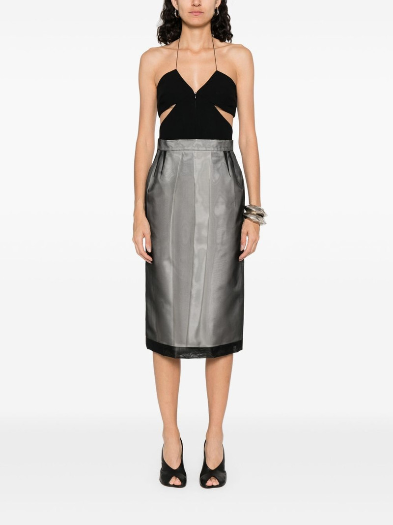 ALAINPAUL silk midi skirt outlook
