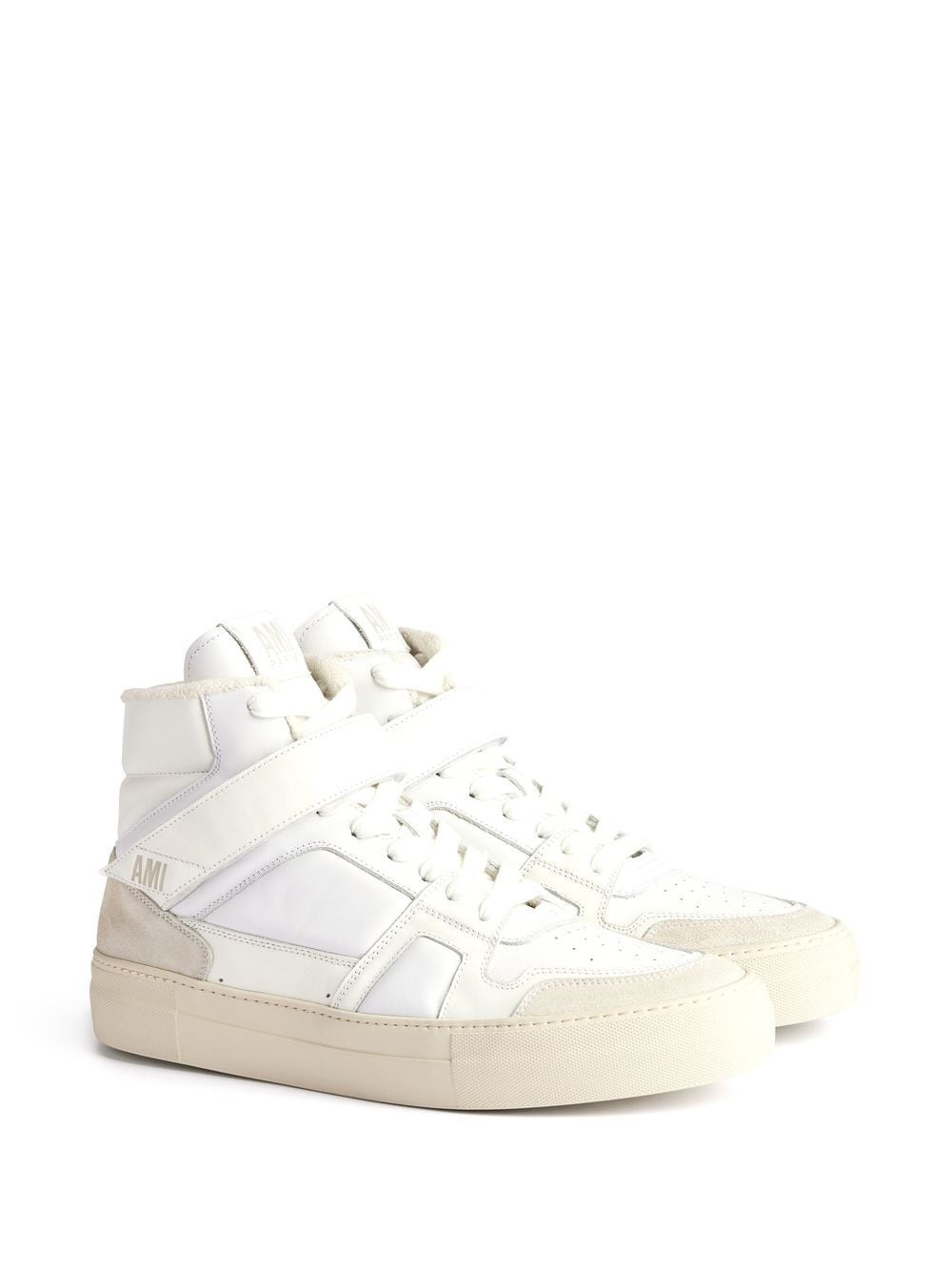 high-top leather sneakers - 2