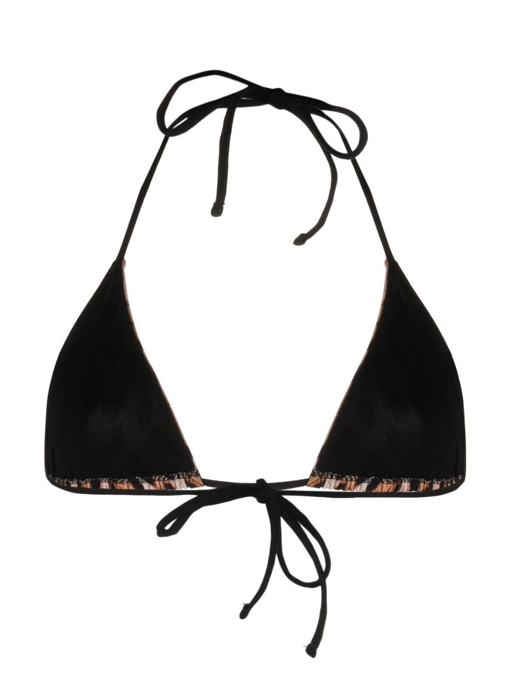 leopard-print bikini top - 2