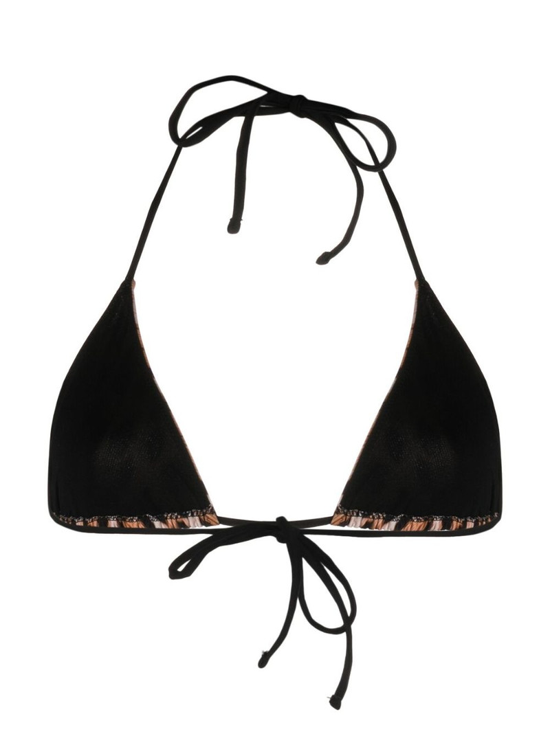 Roberto Cavalli leopard-print bikini top outlook
