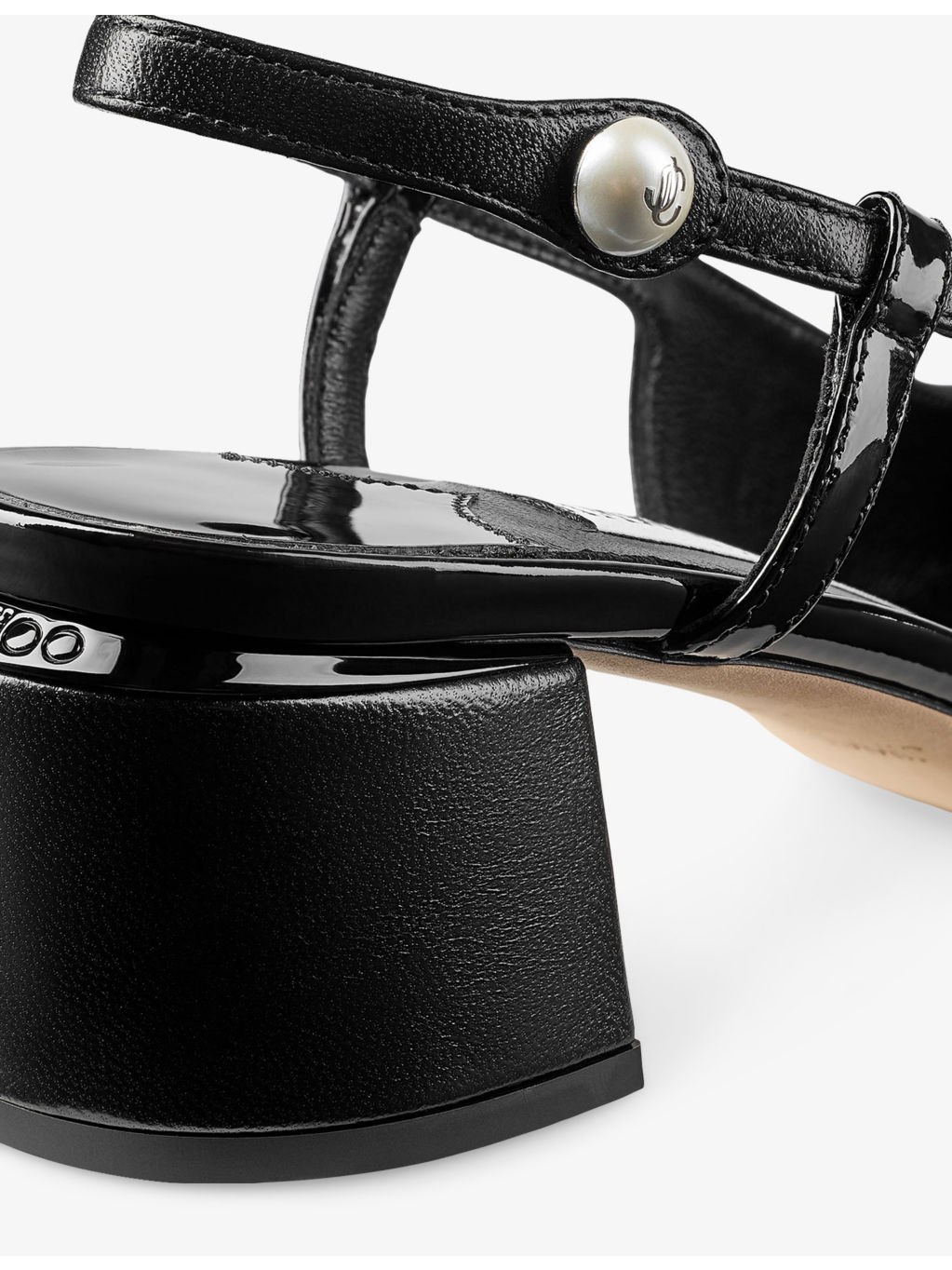 Elisa 45 Leather and Patent-Leather Slingback Courts - 5