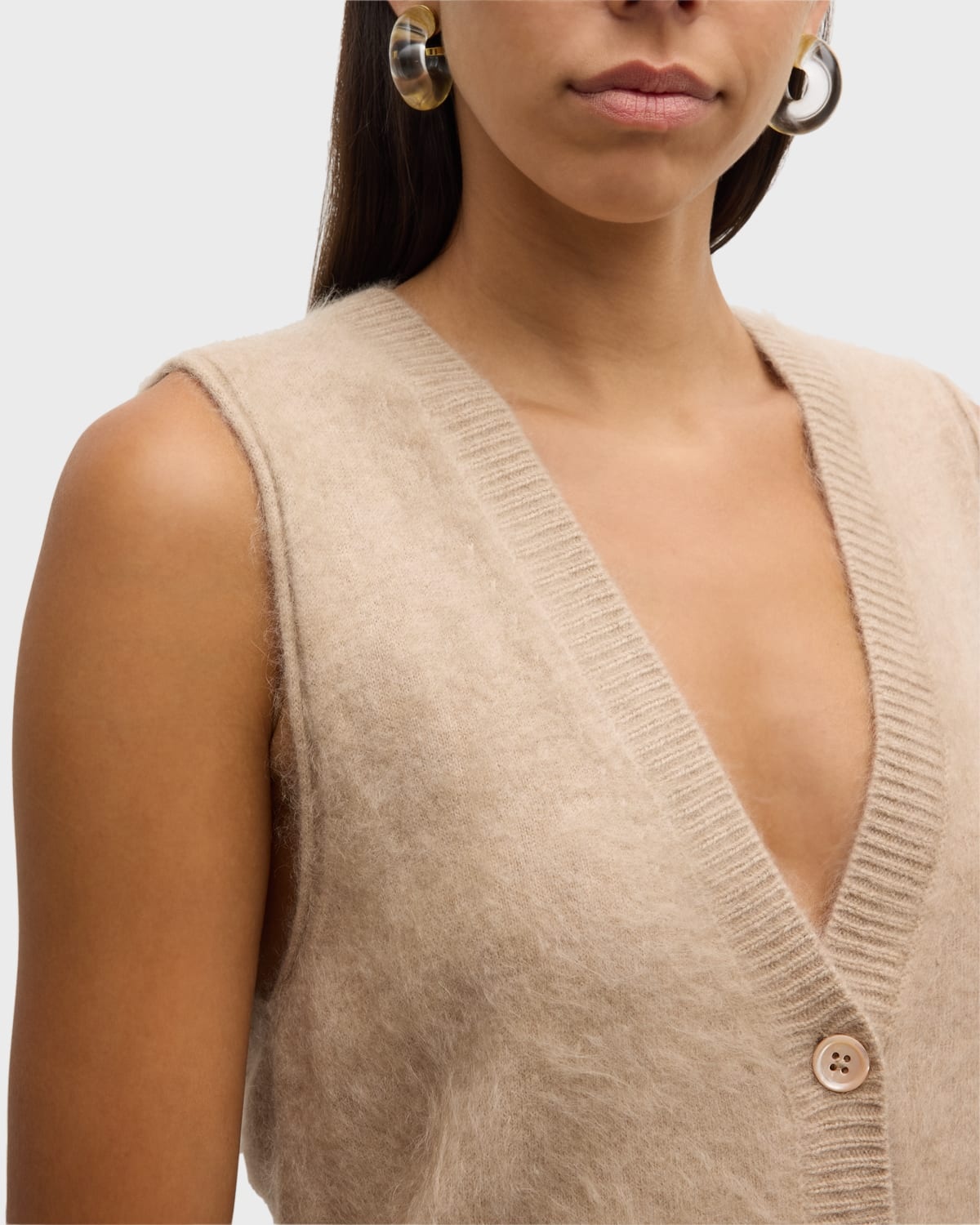 Fluffy Luxury Sleeveless Cashmere Top - 5