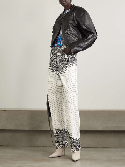 Jean Paul Gaultier Printed high-rise tapered jeans outlook