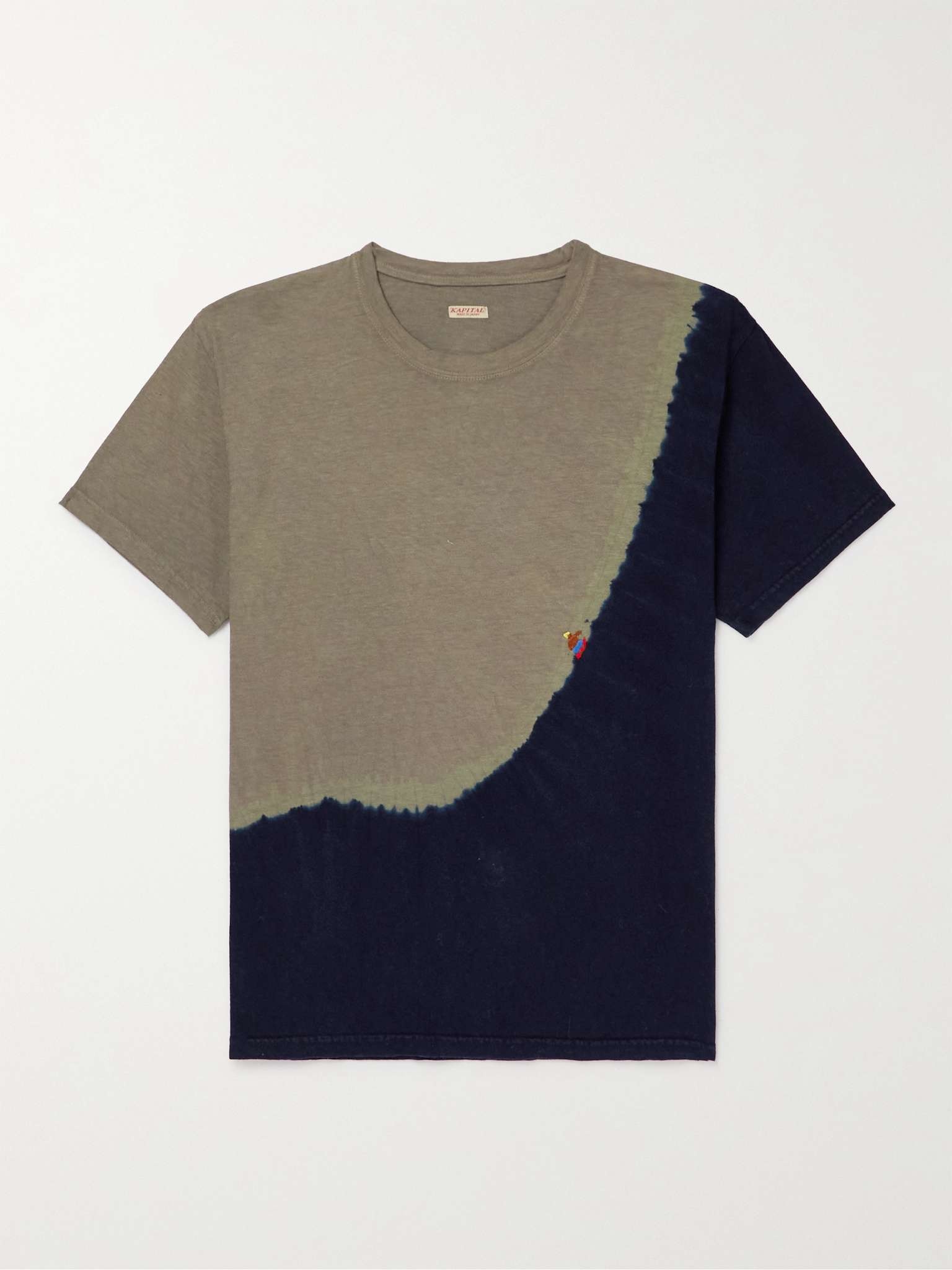 Embroidered Tie-Dyed Cotton-Jersey T-Shirt - 1