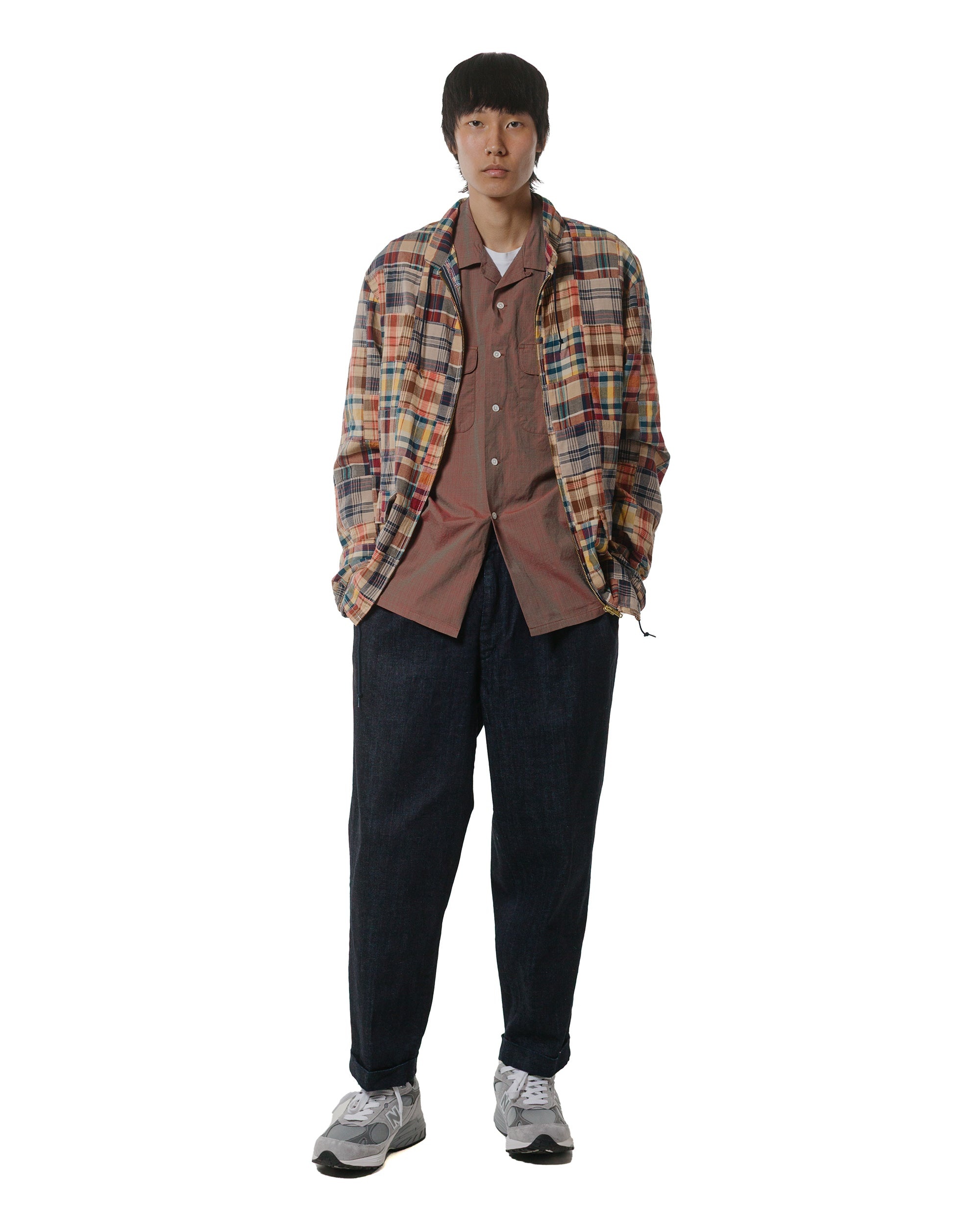 Open Collar Slab Chambray Red - 4