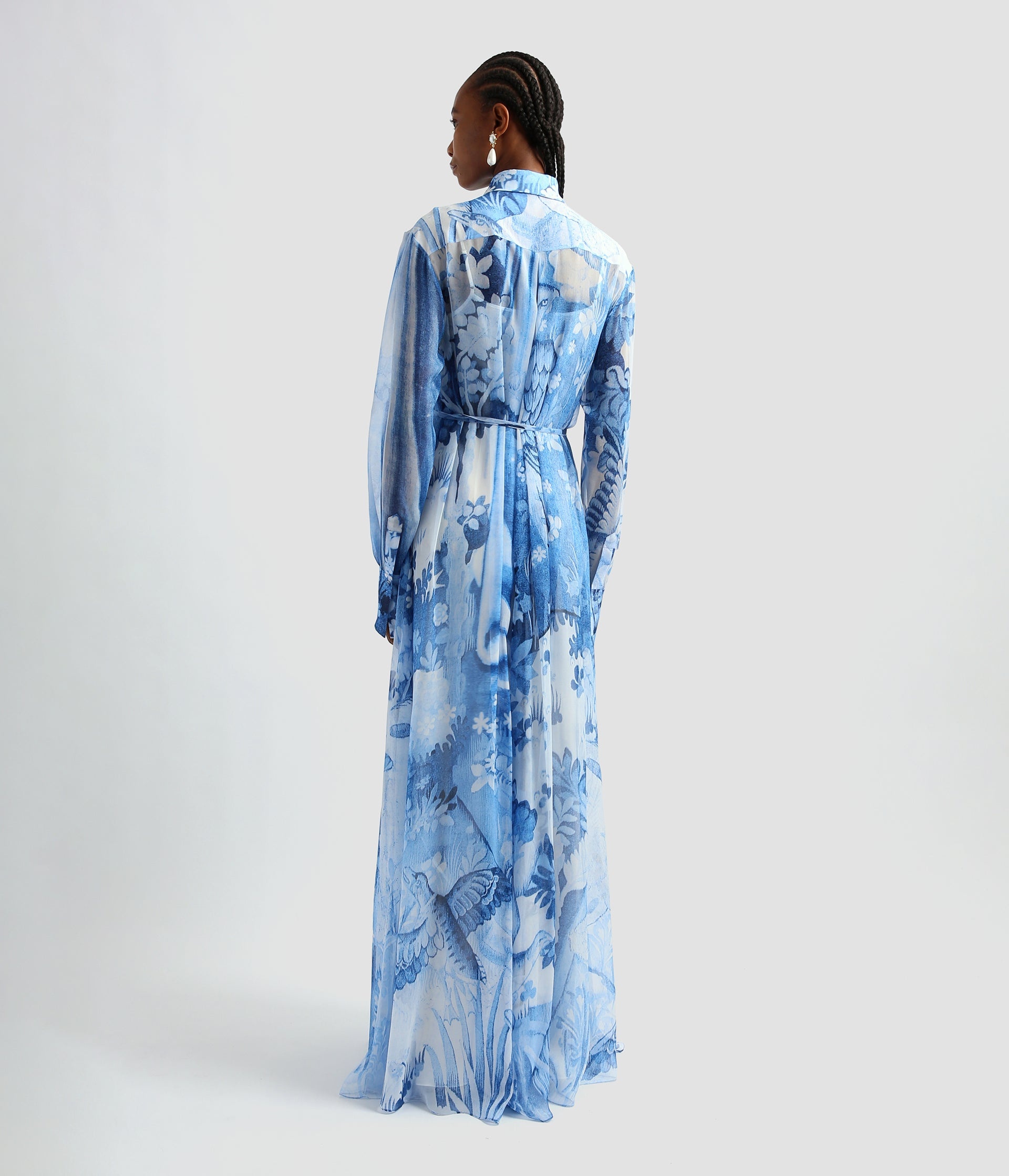 PLEATED DETAIL GOWN - 3