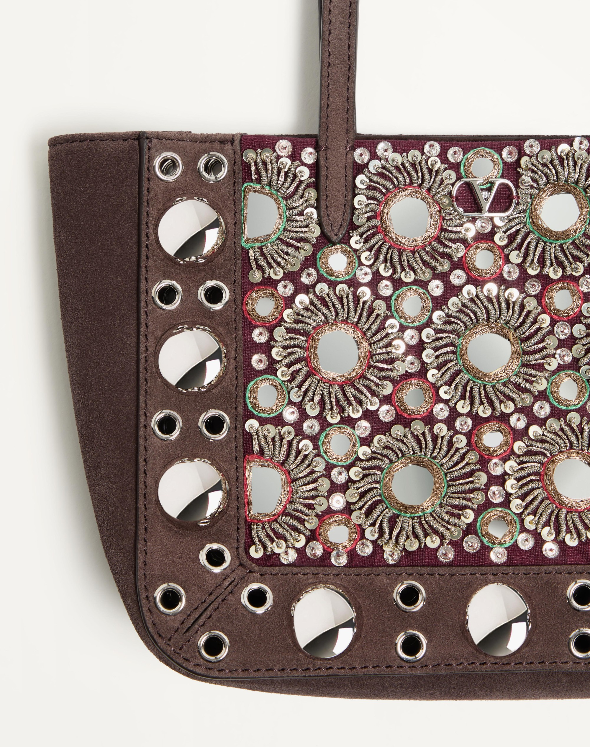 VALENTINO GARAVANI NELLCÔTE MINI EMBROIDERED SHOPPING BAG - 8