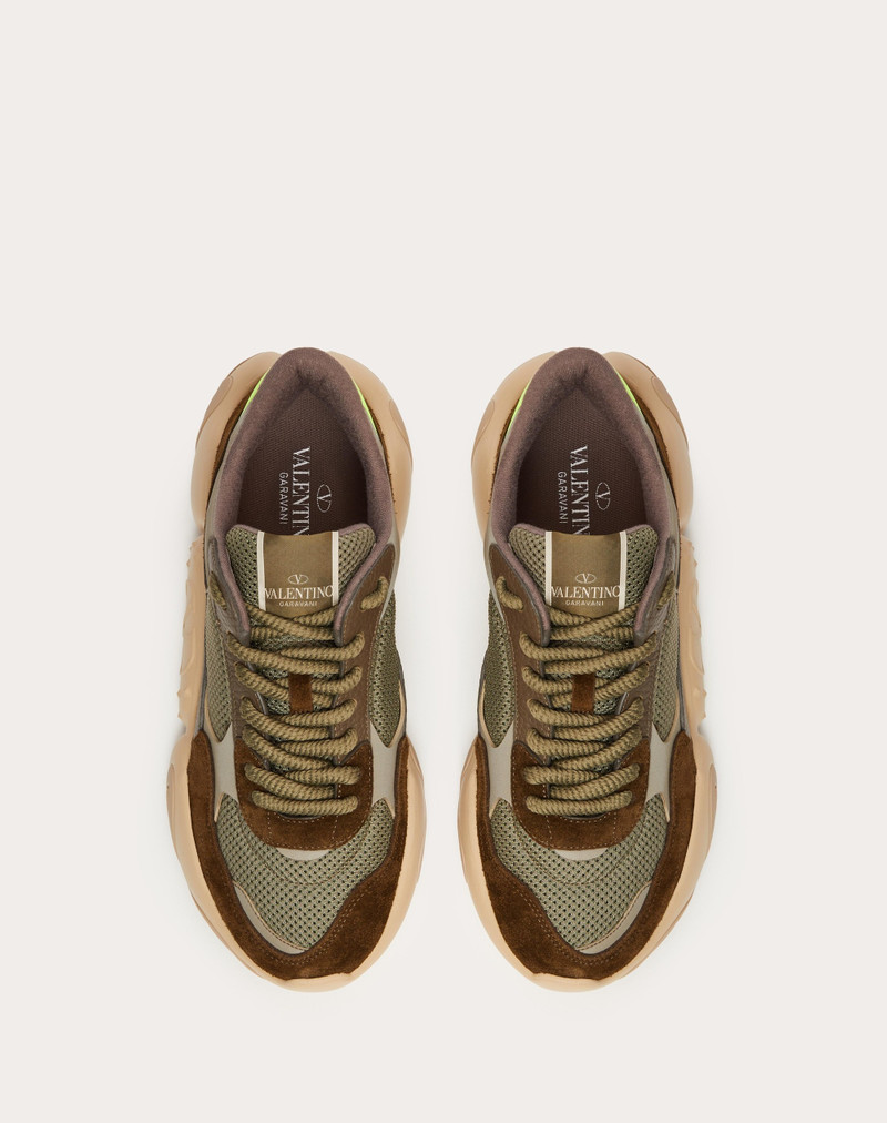 VALENTINO GARAVANI BUBBLEBACK MESH AND SUEDE SNEAKER 4