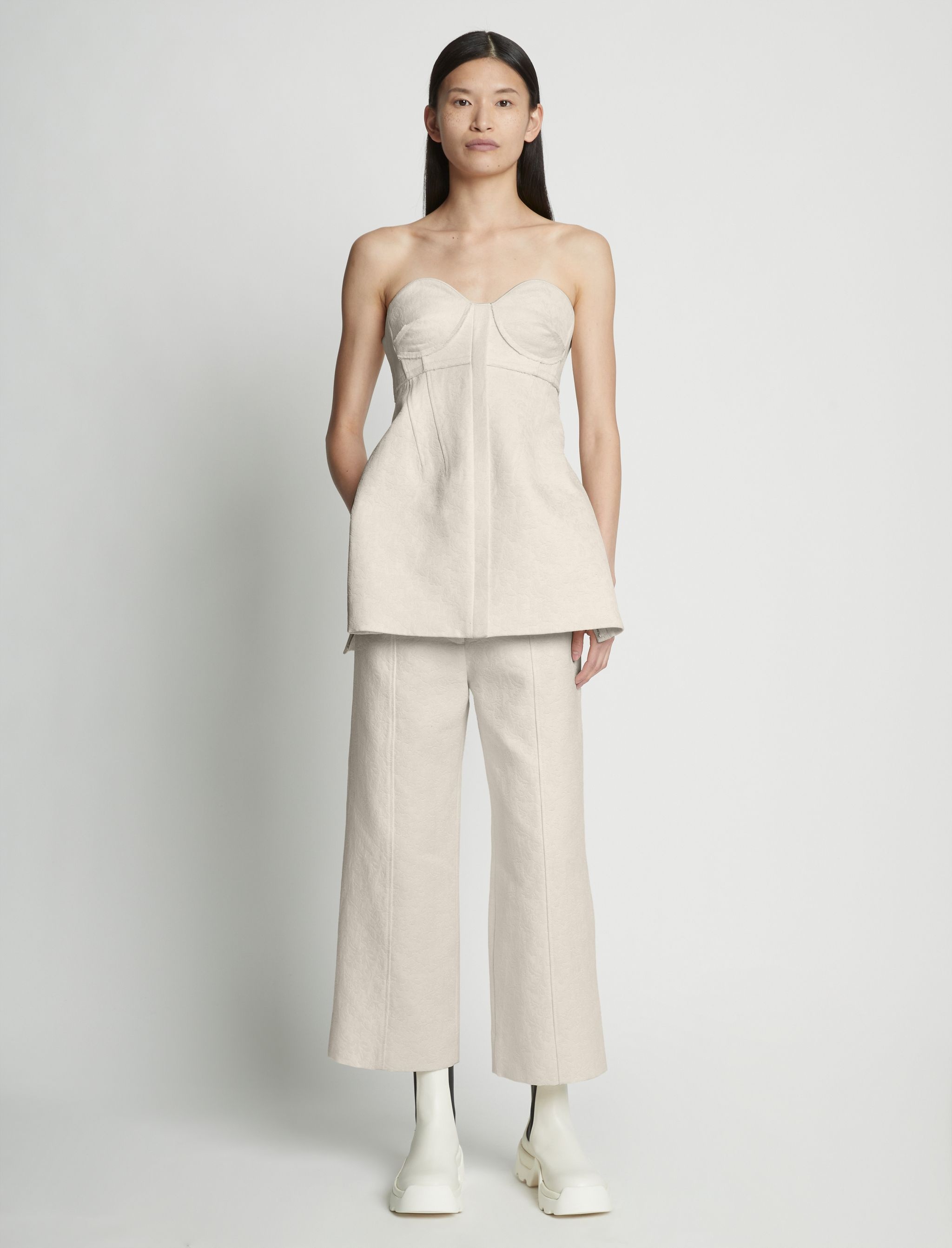 Cotton Wool Jacquard Bustier - 3