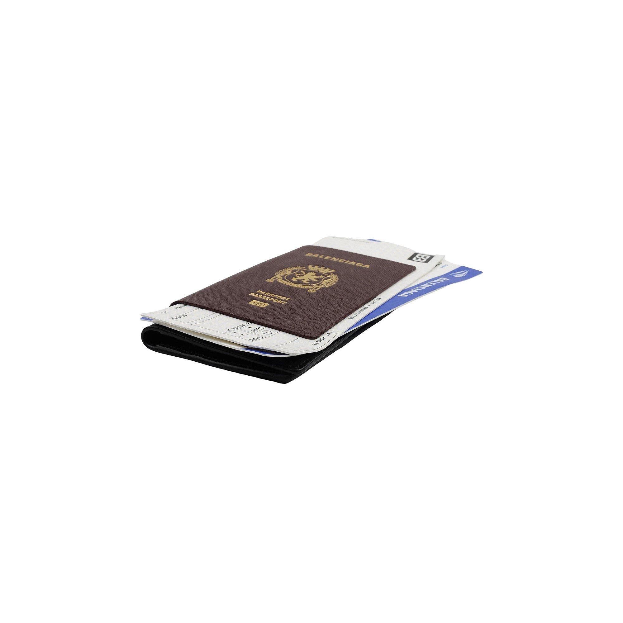 Balenciaga Passport Long Wallet 'Passport Burgundy' - 3
