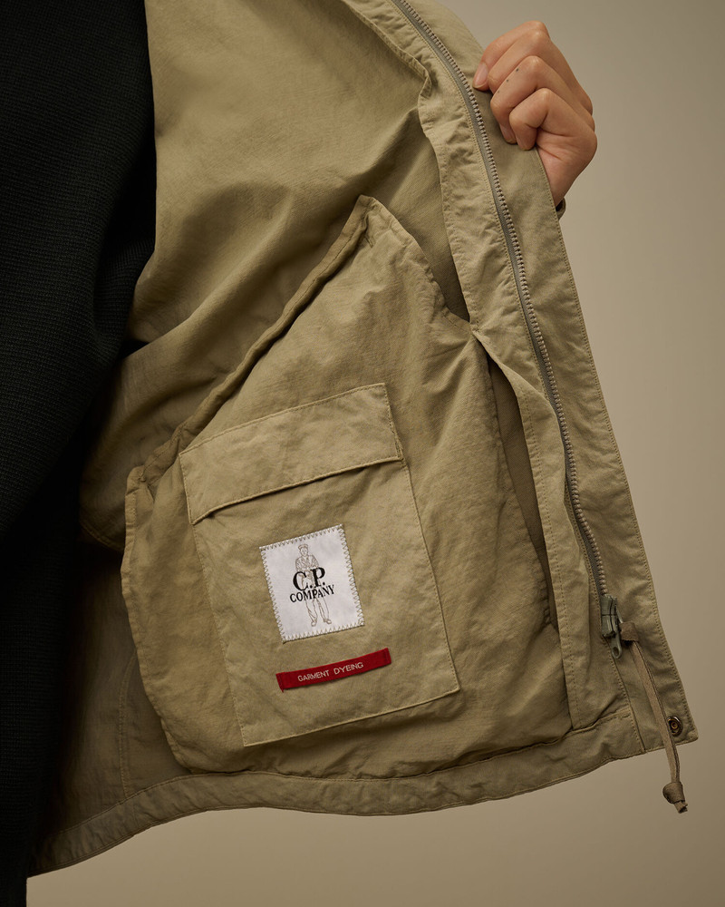 Diagonal Flatt Nylon Zipped Overshirt 7