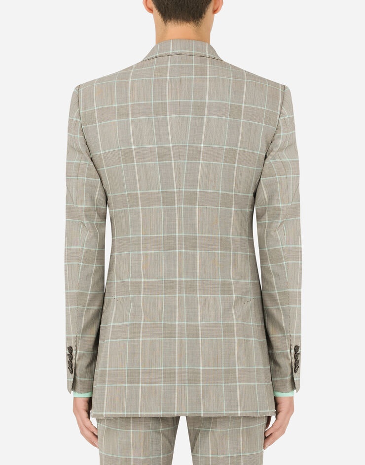 Three-piece glen plaid Beat-fit suit - 7