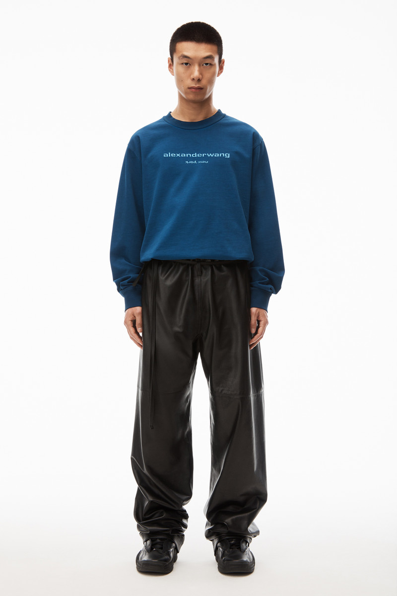 Alexander Wang long sleeve glitter puff logo tee outlook