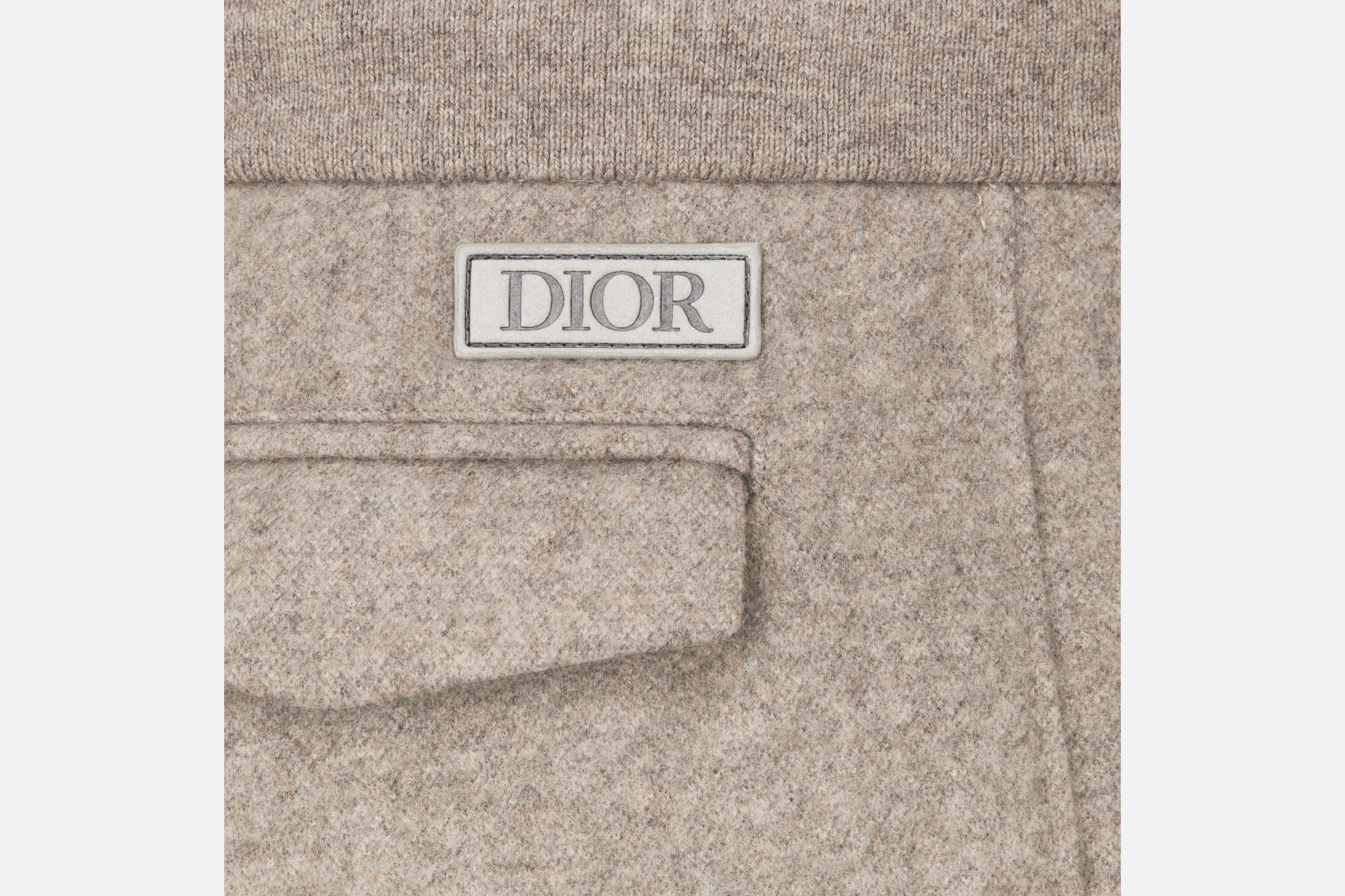 Dior Icons Track Pants Beige Cashmere and Wool Jacquard