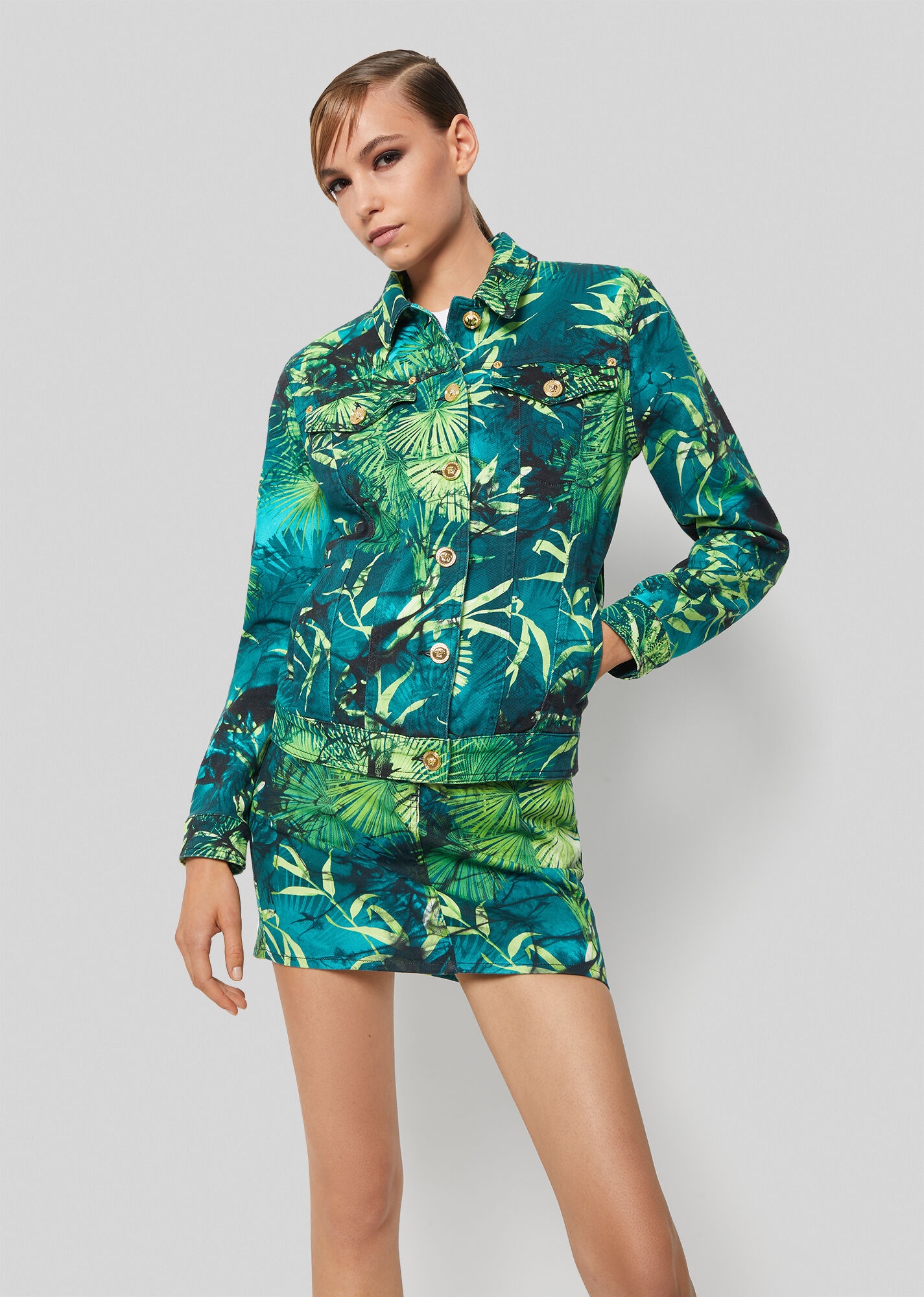 Jungle Print Denim Jacket - 2