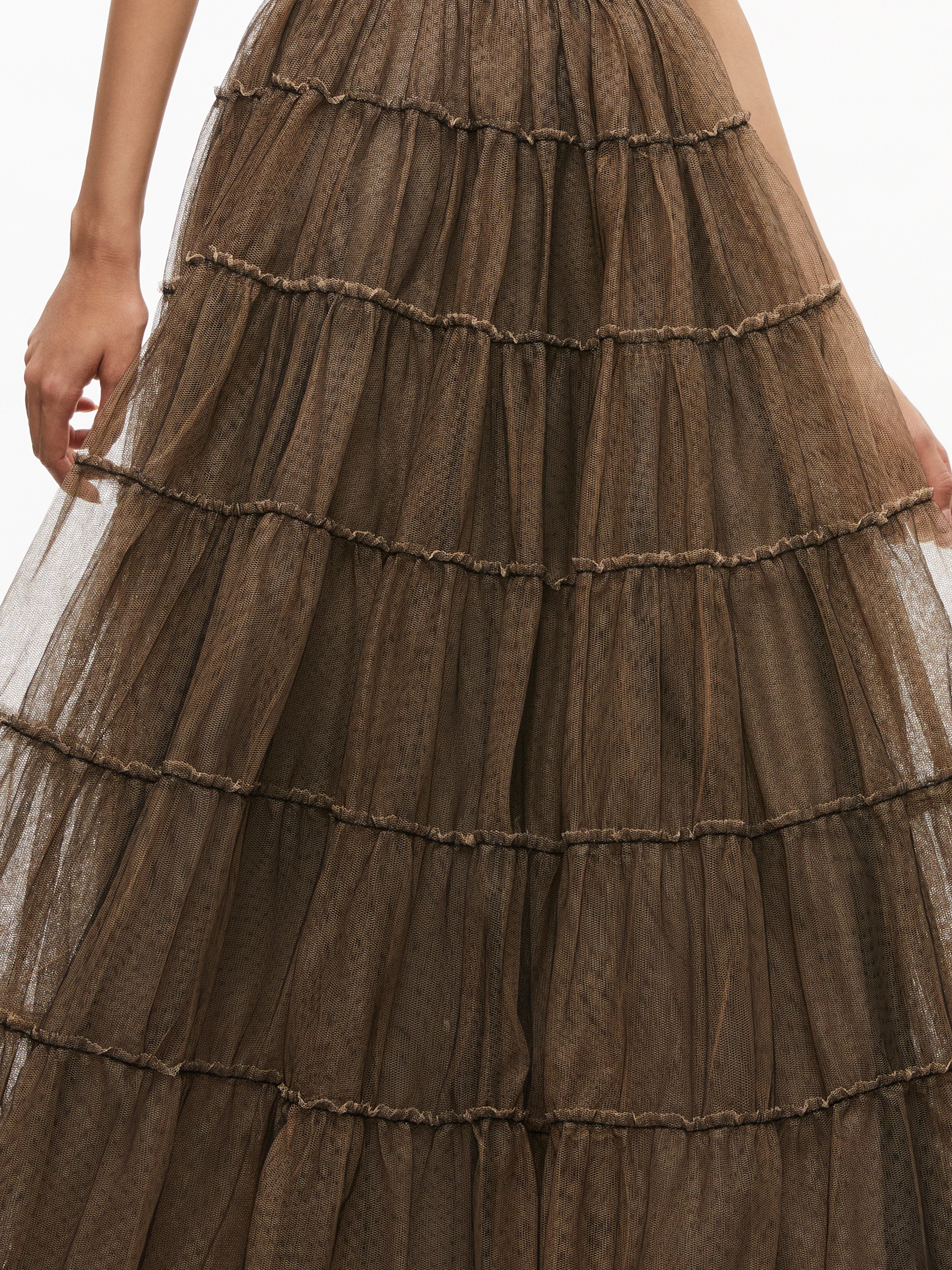 DARCY TULLE STUDDED MAXI SKIRT - 3