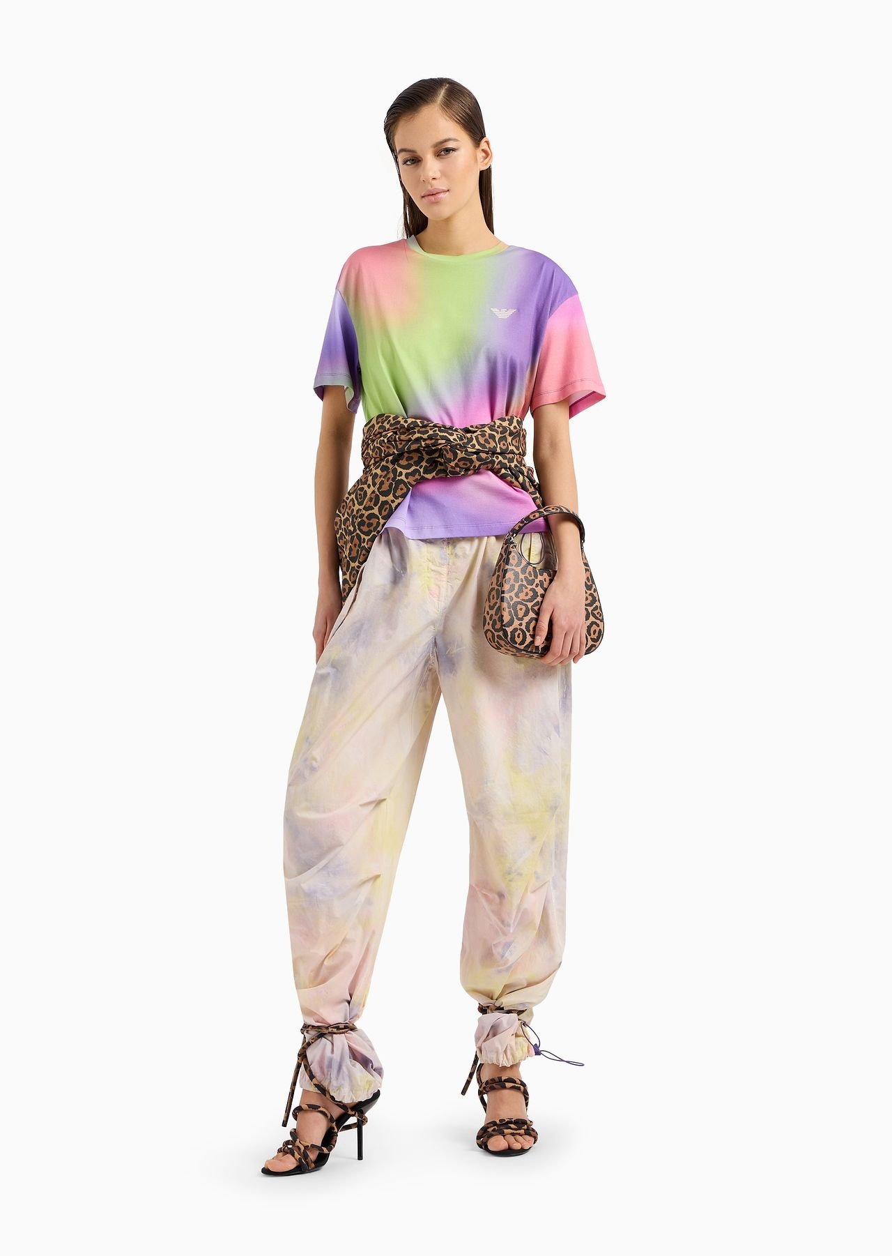 Emporio Armani Sustainability Values Capsule Collection organic jersey T-shirt with camouflage print - 4