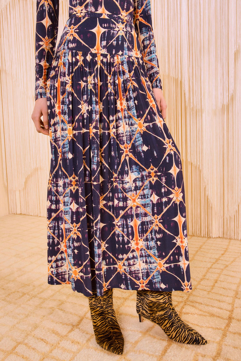 ULLA JOHNSON Blanche Pull On Midi Skirt outlook