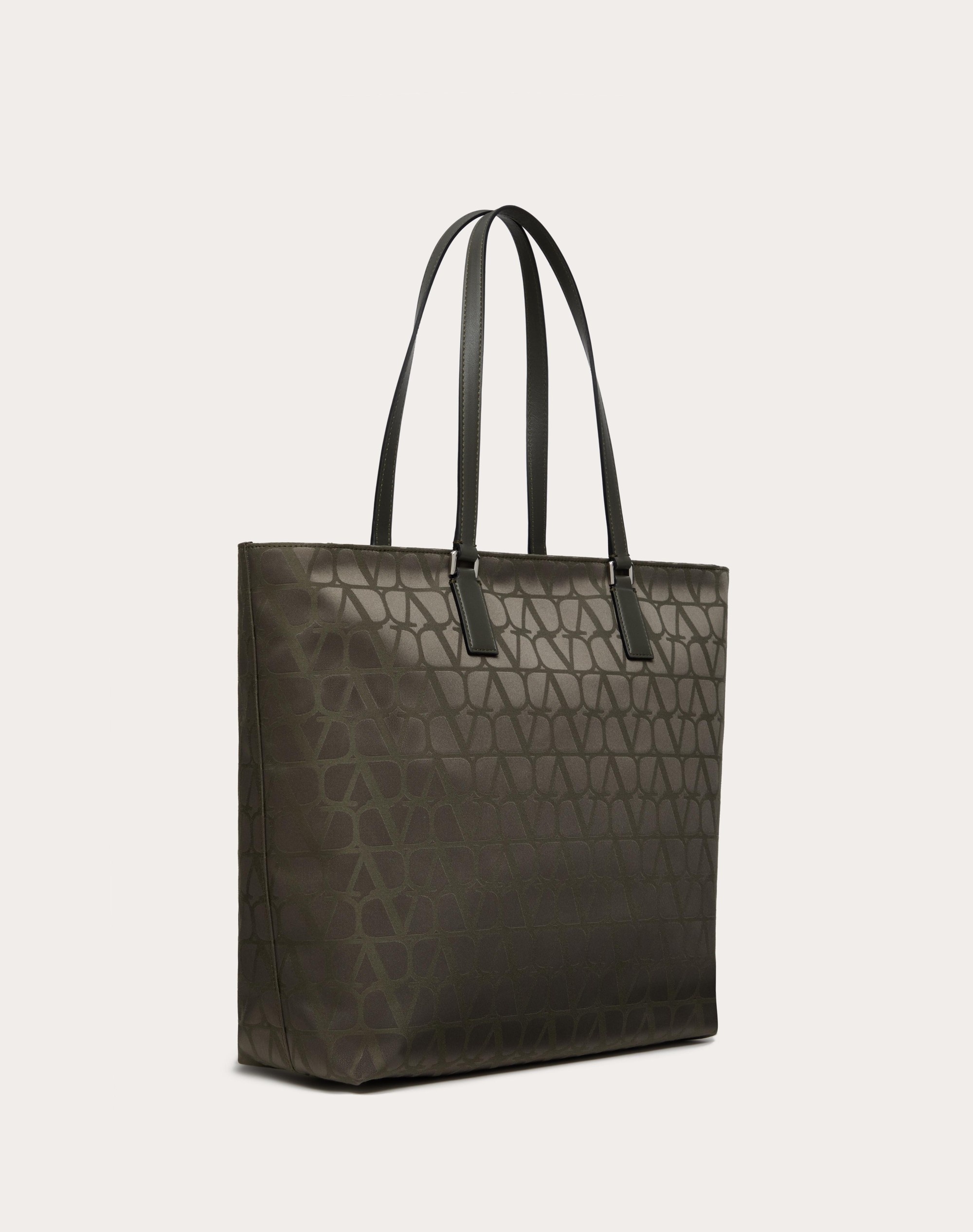TOILE ICONOGRAPHE SHOPPING BAG IN TECHNICAL FABRIC WITH LEATHER DETAILS - 2