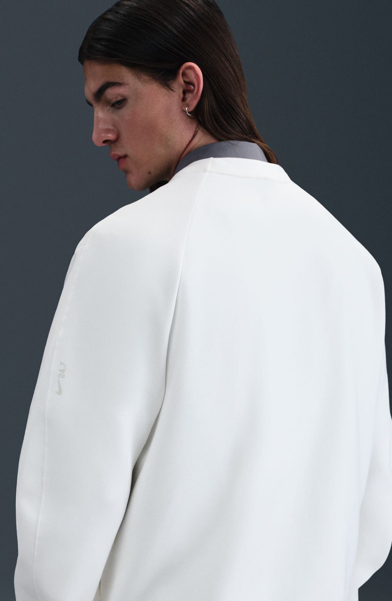 Nike ImpossiblySoft Dri-FIT Cardigan in Sail/Light Bone at Nordstrom - 5