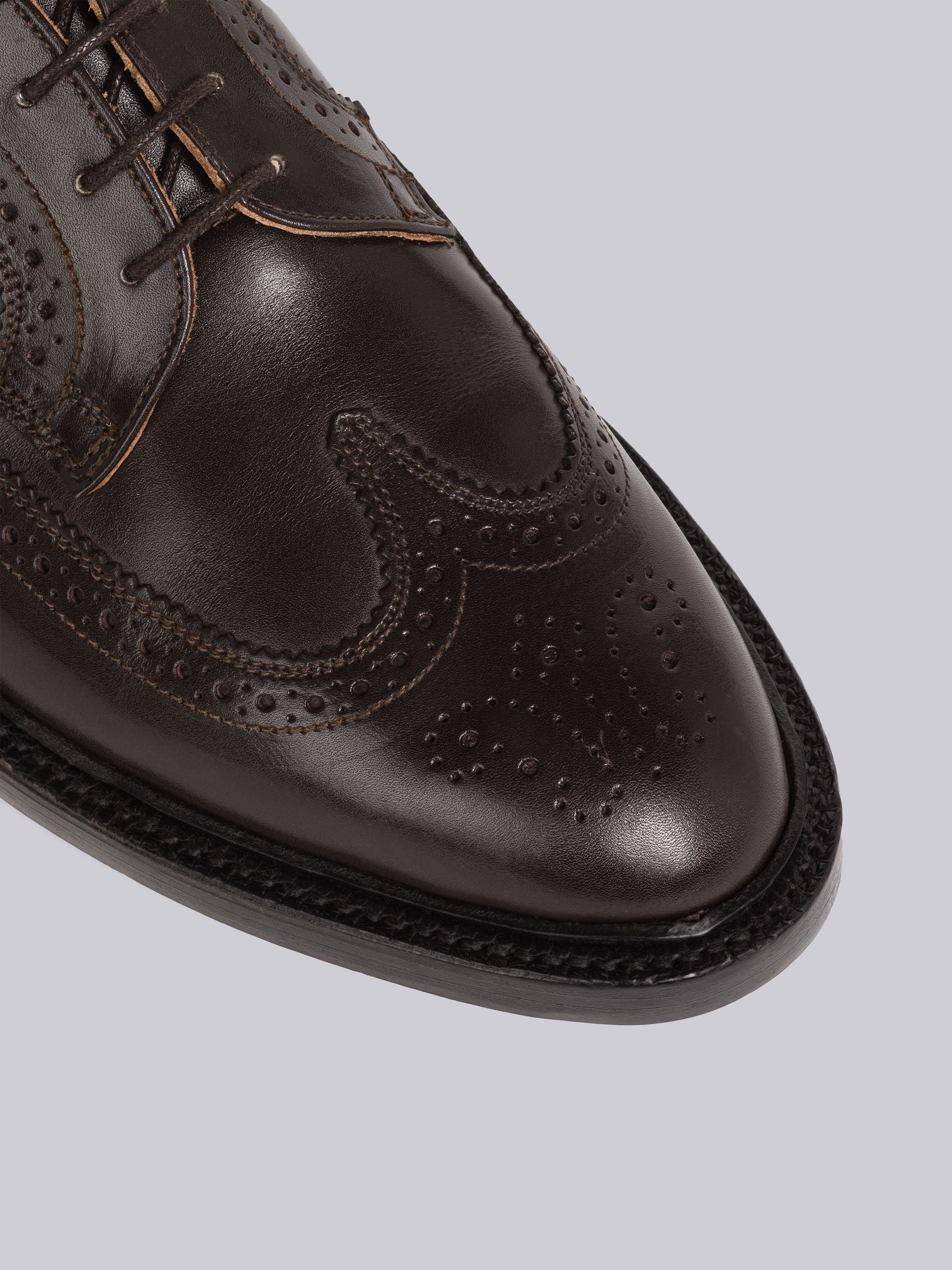 Box Calf Leather Classic Longwing Brogue - 2