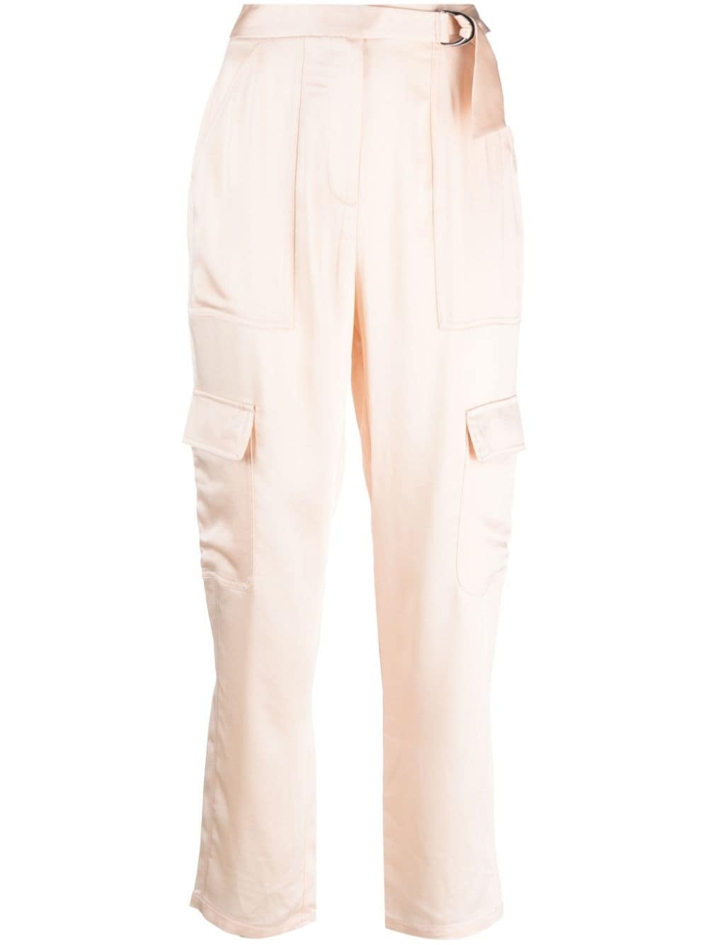 satin-finish cropped trousers - 1