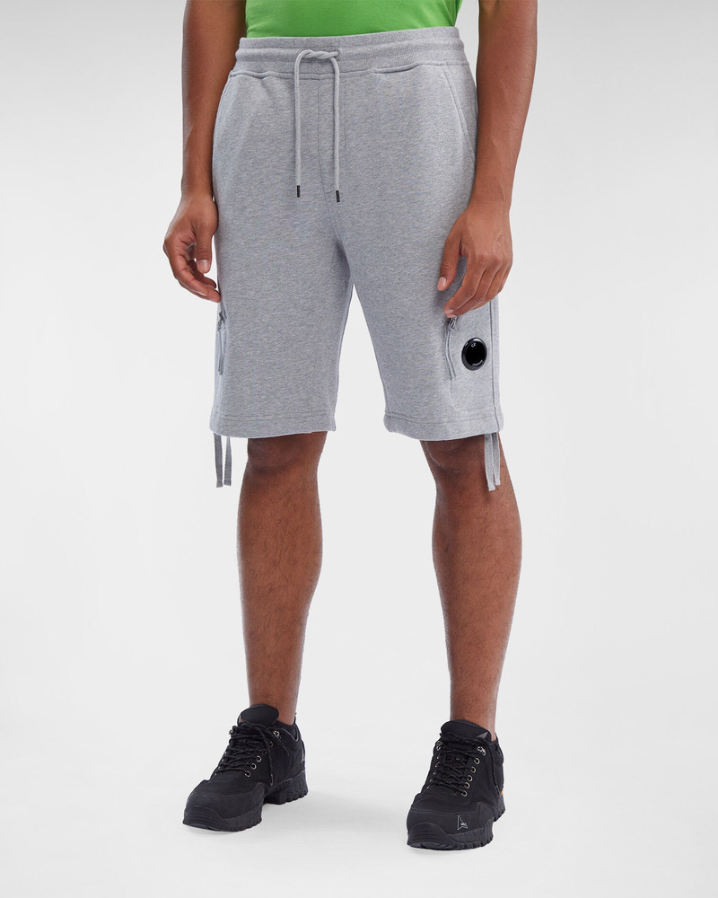 C.P. Company Diagonal Raised Fleece Zipped Pocket Shorts outlook