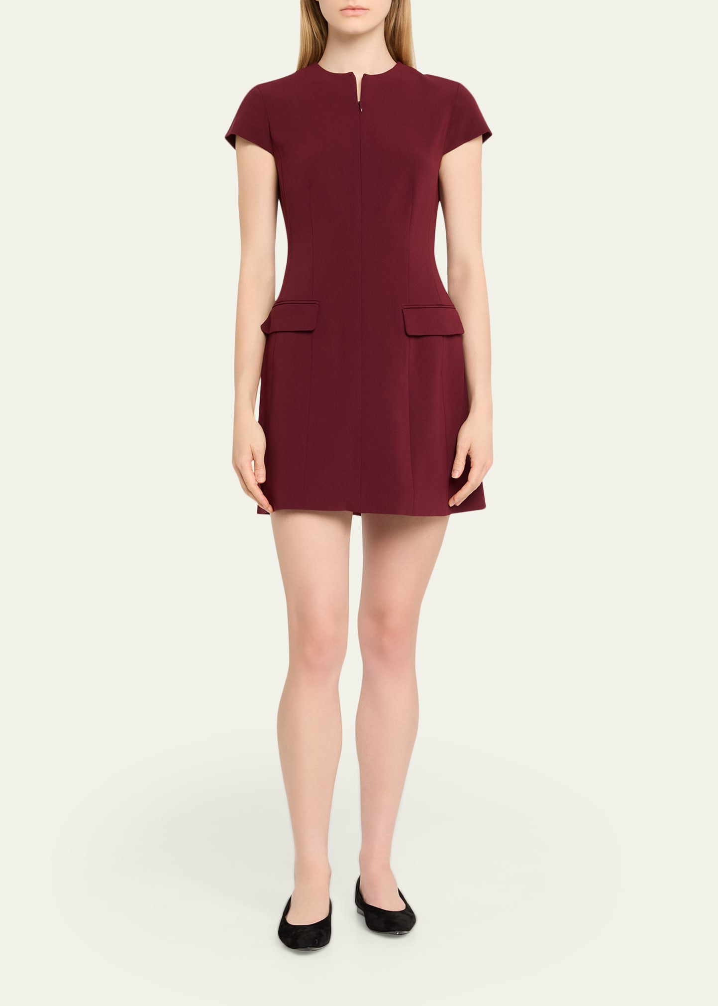 Tailored Zip-Front Mini Dress - 2