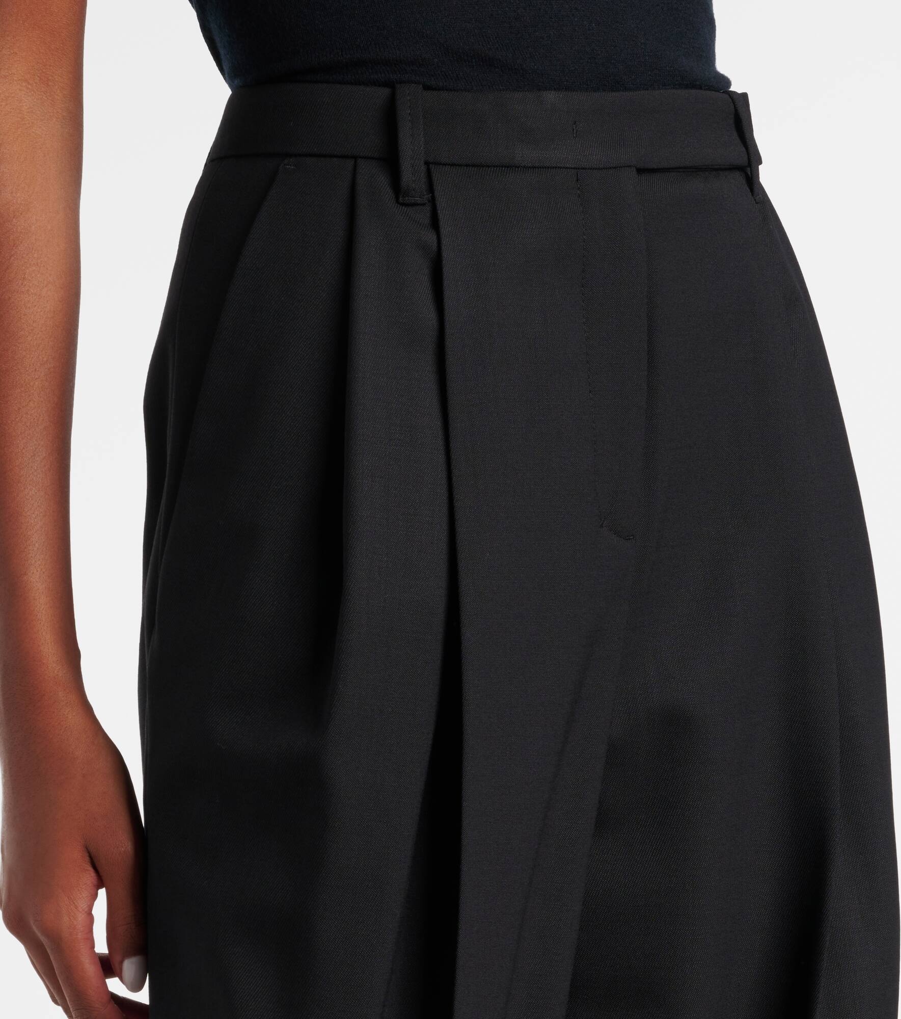 Wool-blend tapered pants - 4