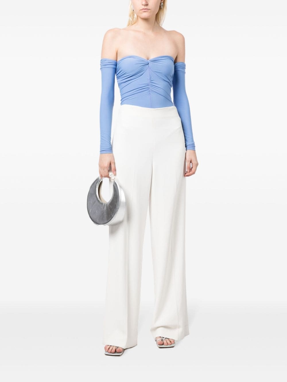 ruched off-shoulder body - 2
