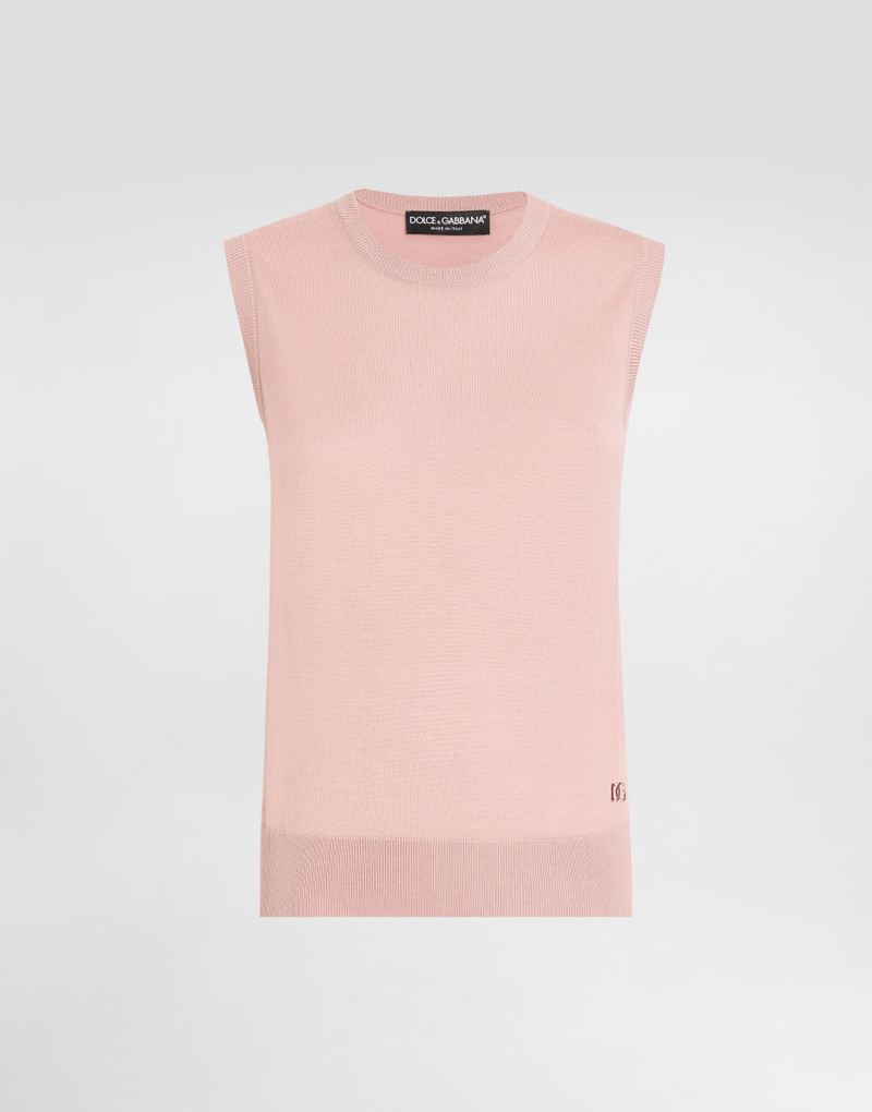 Wool tank top with DG logo embroidery 1