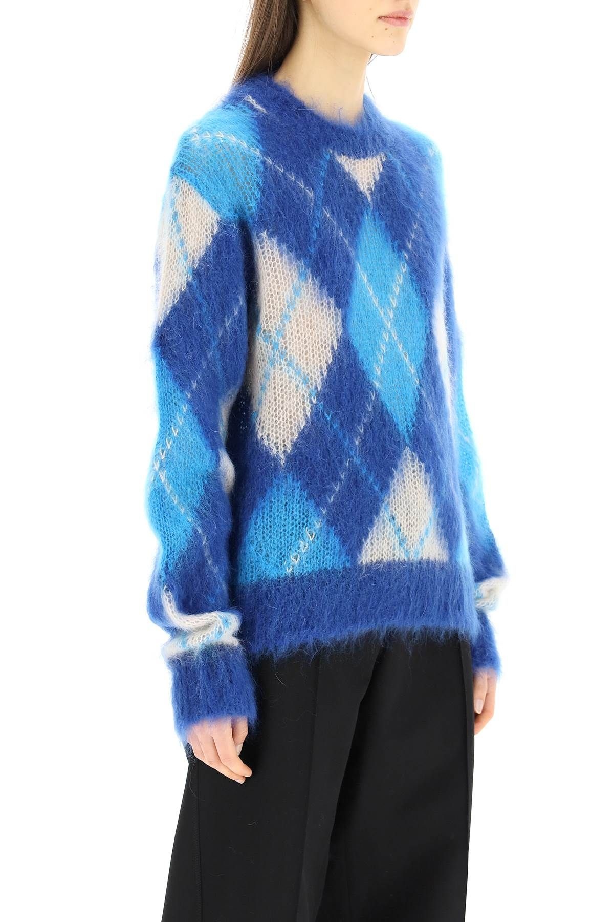 ARGYLE MOHAIR SWEATER - 3